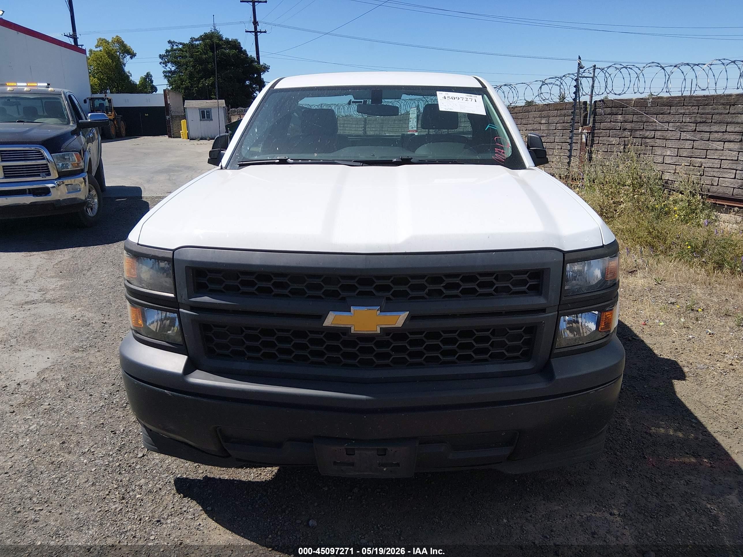 2015 Chevrolet Silverado 1500 Wt White vin: 1GCNCPEH0FZ364363