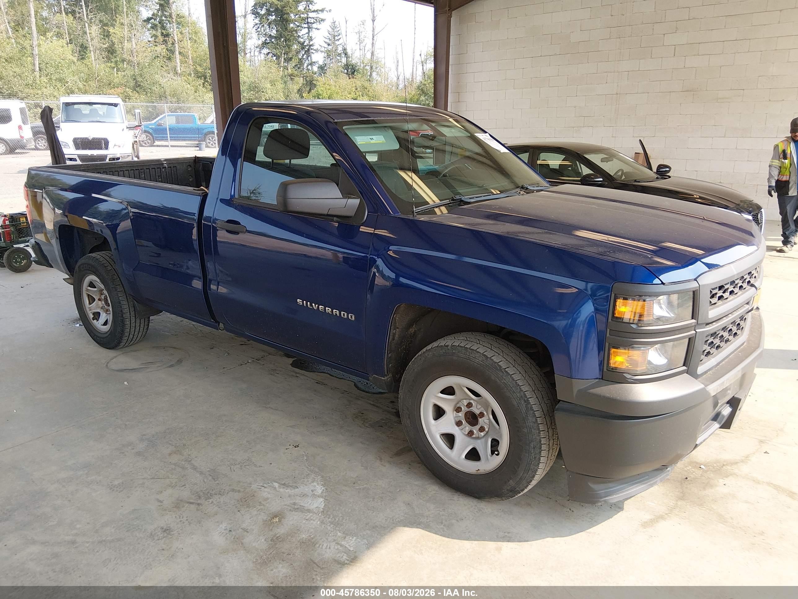 2014 Chevrolet Silverado 1500 Work Truck Blue vin: 1GCNCPEH1EZ229732