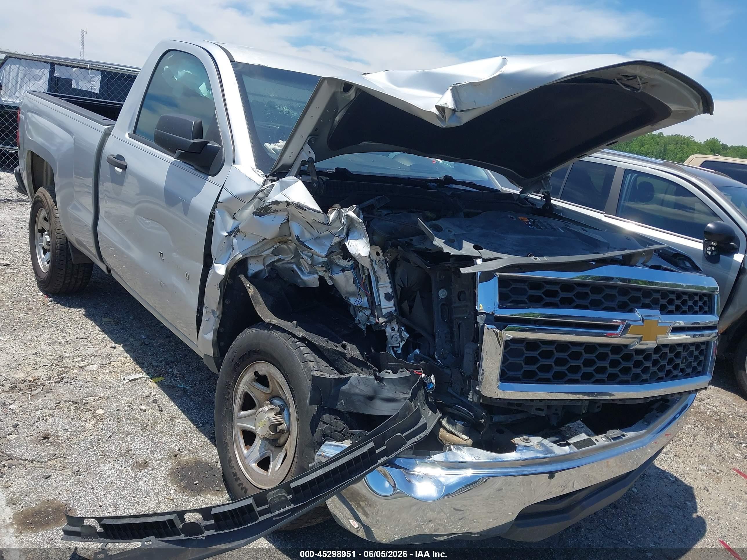 2014 Chevrolet Silverado 1500 Work Truck 2wt Gray vin: 1GCNCPEH1EZ238608
