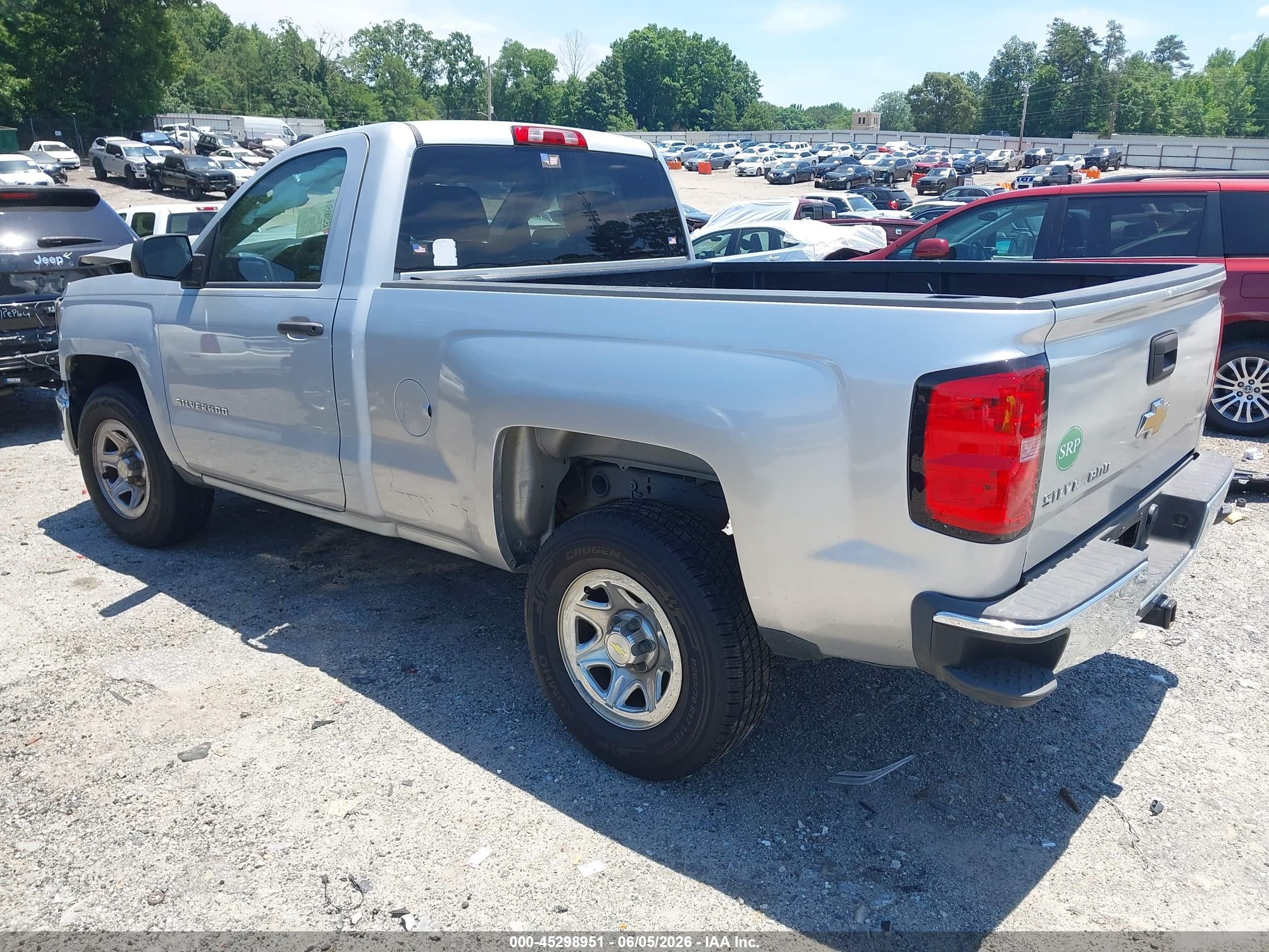 2014 Chevrolet Silverado 1500 Work Truck 2wt Gray vin: 1GCNCPEH1EZ238608
