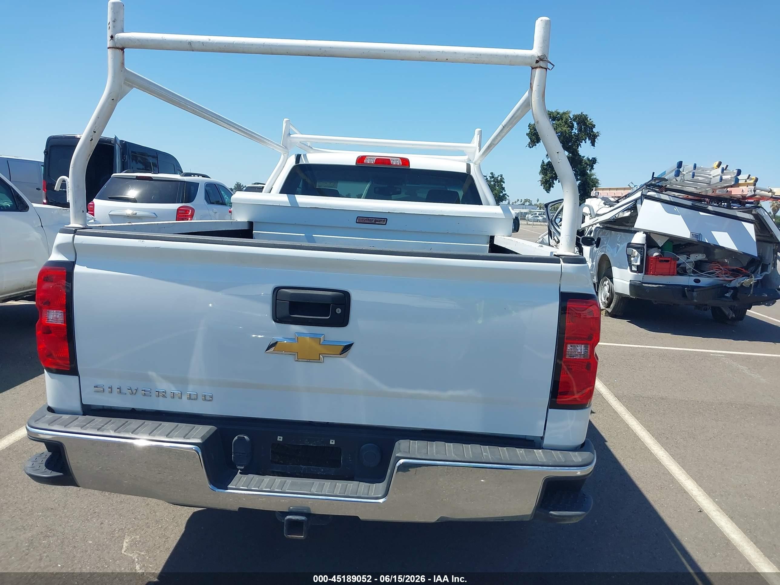 2015 Chevrolet Silverado 1500 Ls White vin: 1GCNCPEH1FZ319674