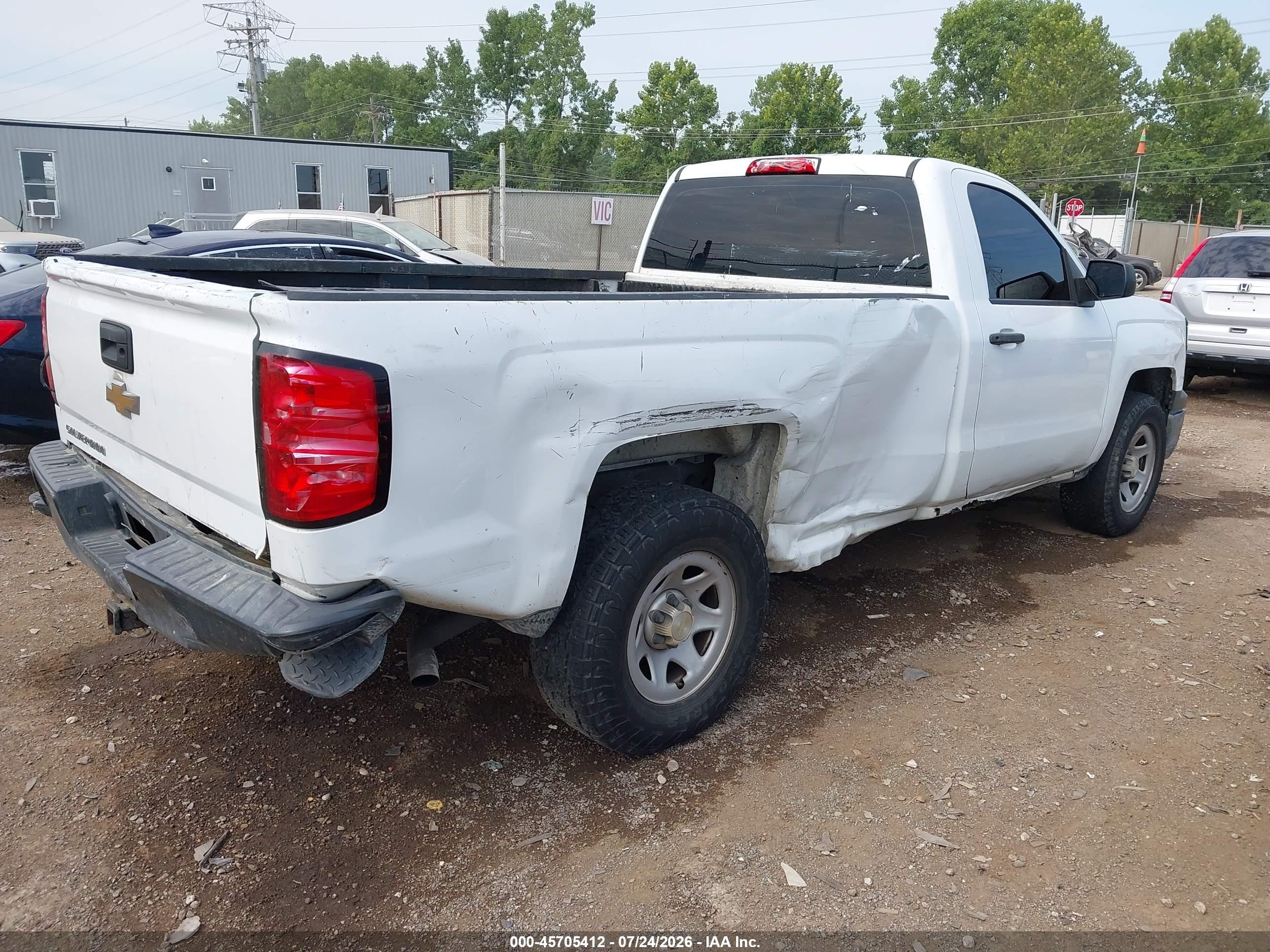 2014 Chevrolet Silverado 1500 Work Truck White vin: 1GCNCPEH2EZ275764