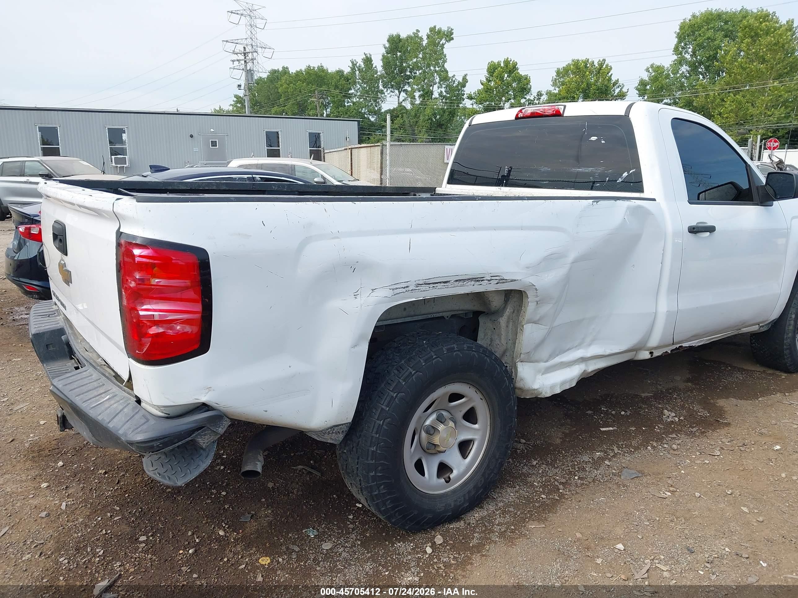 2014 Chevrolet Silverado 1500 Work Truck White vin: 1GCNCPEH2EZ275764