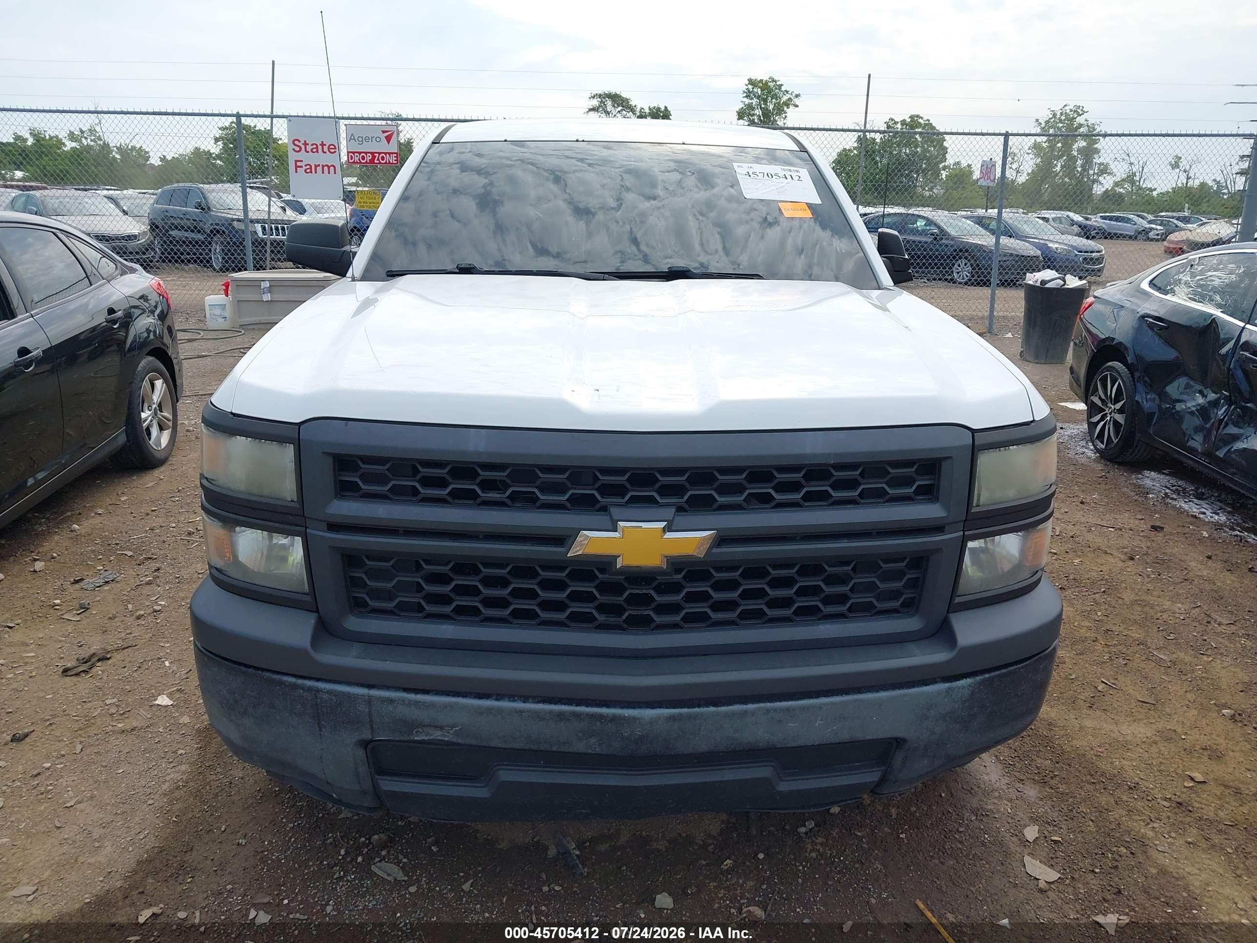 2014 Chevrolet Silverado 1500 Work Truck White vin: 1GCNCPEH2EZ275764