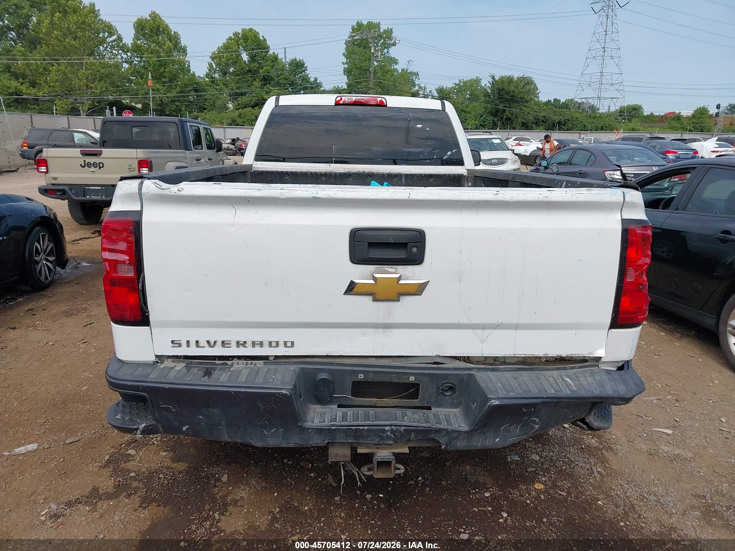 2014 Chevrolet Silverado 1500 Work Truck White vin: 1GCNCPEH2EZ275764