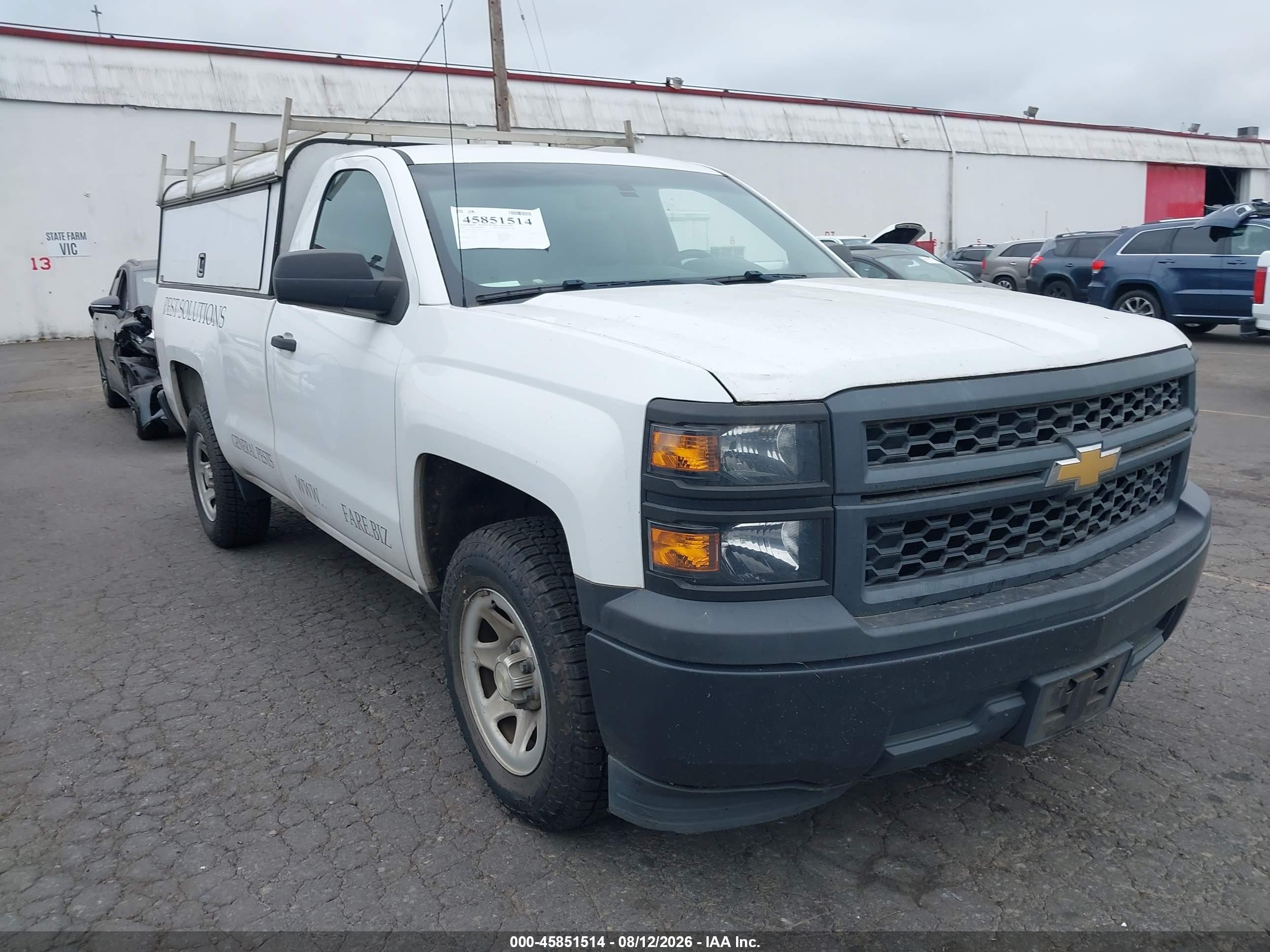 2014 Chevrolet Silverado 1500 Work Truck White vin: 1GCNCPEH2EZ376710