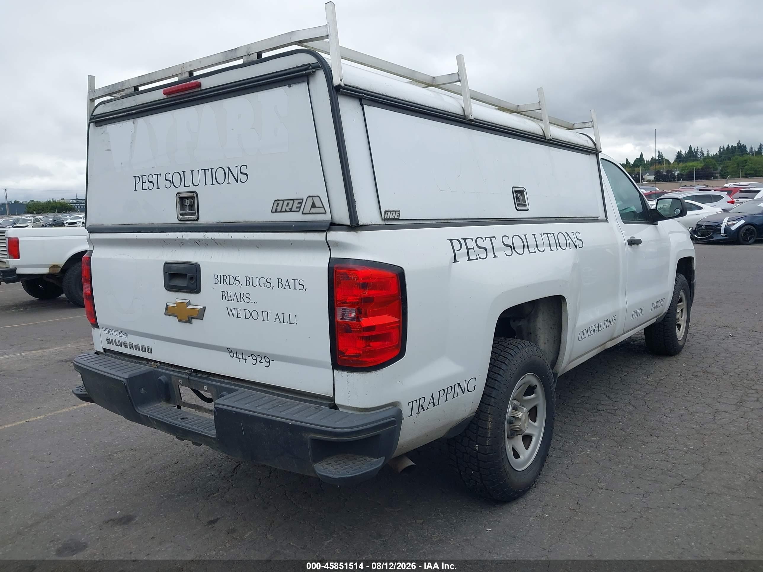 2014 Chevrolet Silverado 1500 Work Truck White vin: 1GCNCPEH2EZ376710