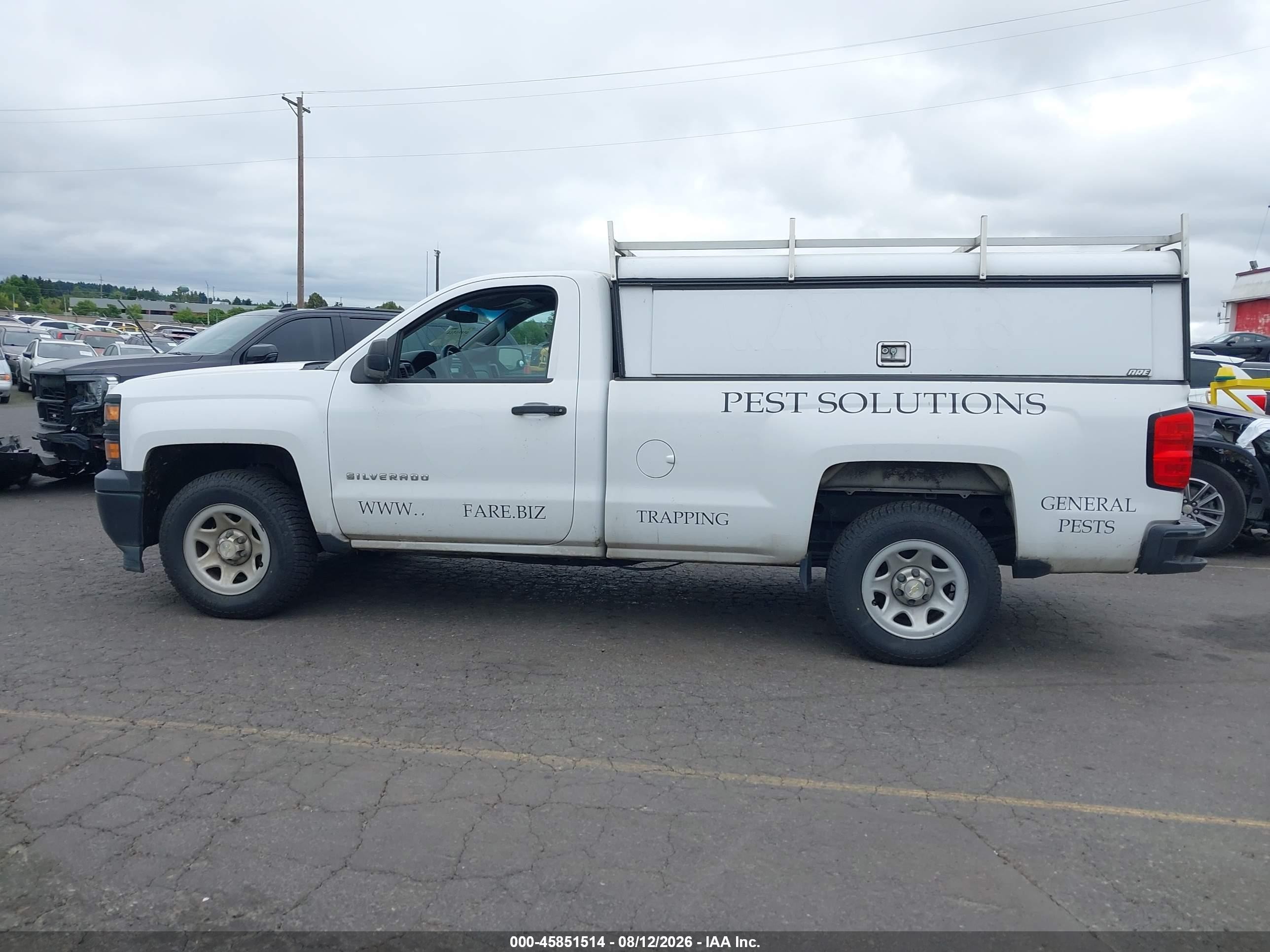 2014 Chevrolet Silverado 1500 Work Truck White vin: 1GCNCPEH2EZ376710