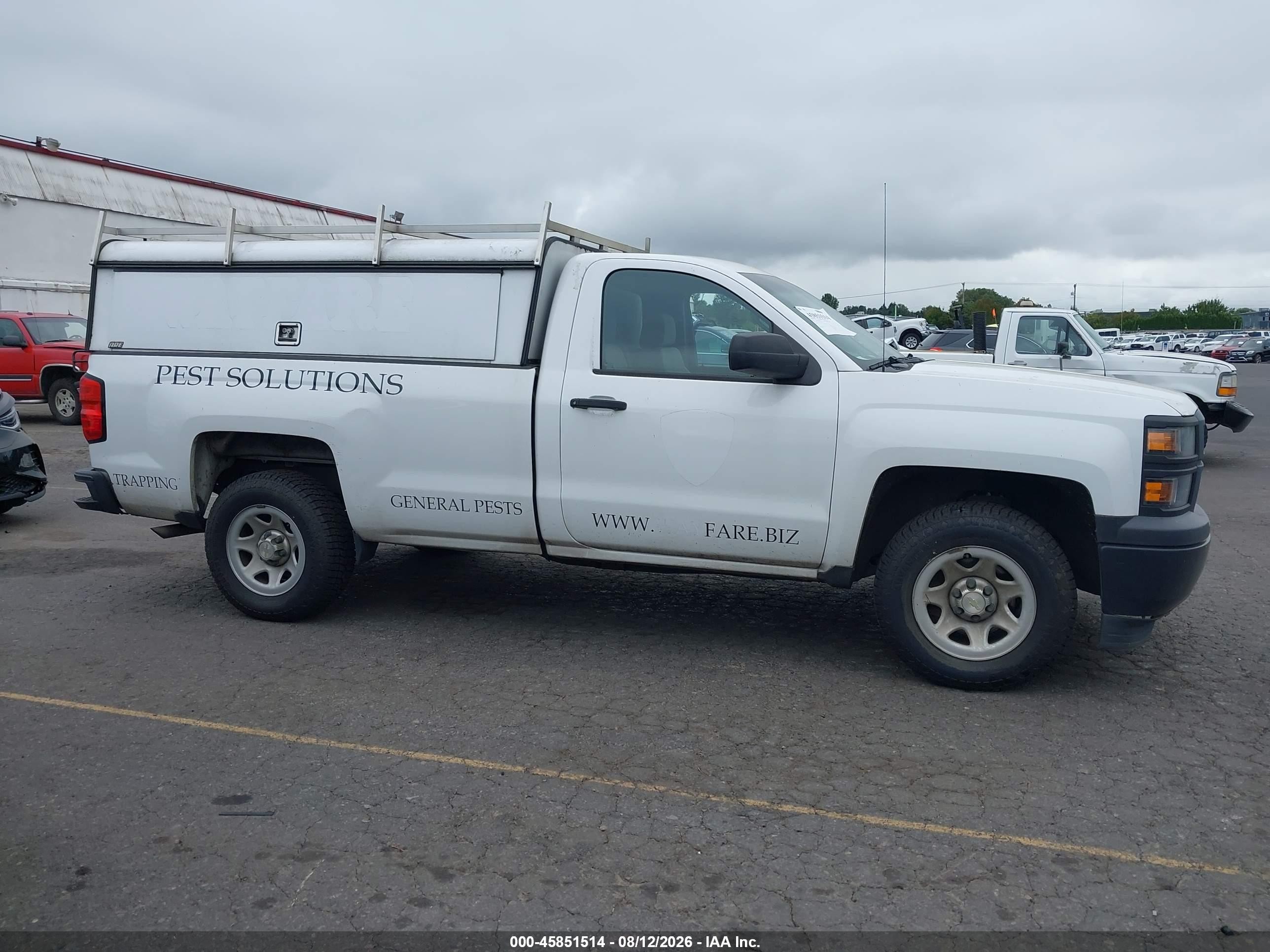 2014 Chevrolet Silverado 1500 Work Truck White vin: 1GCNCPEH2EZ376710