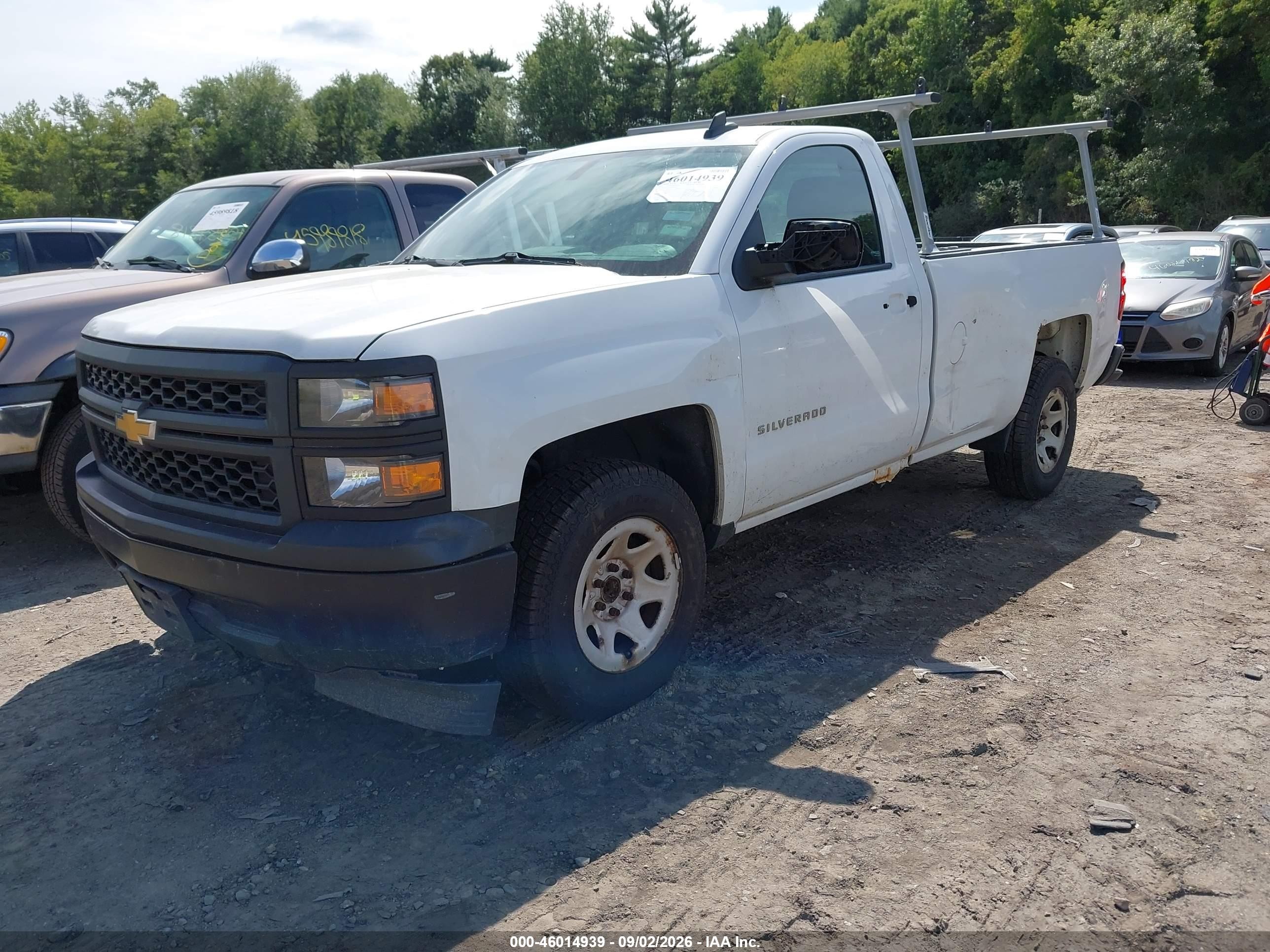 2015 Chevrolet Silverado 1500 Wt White vin: 1GCNCPEH2FZ190327