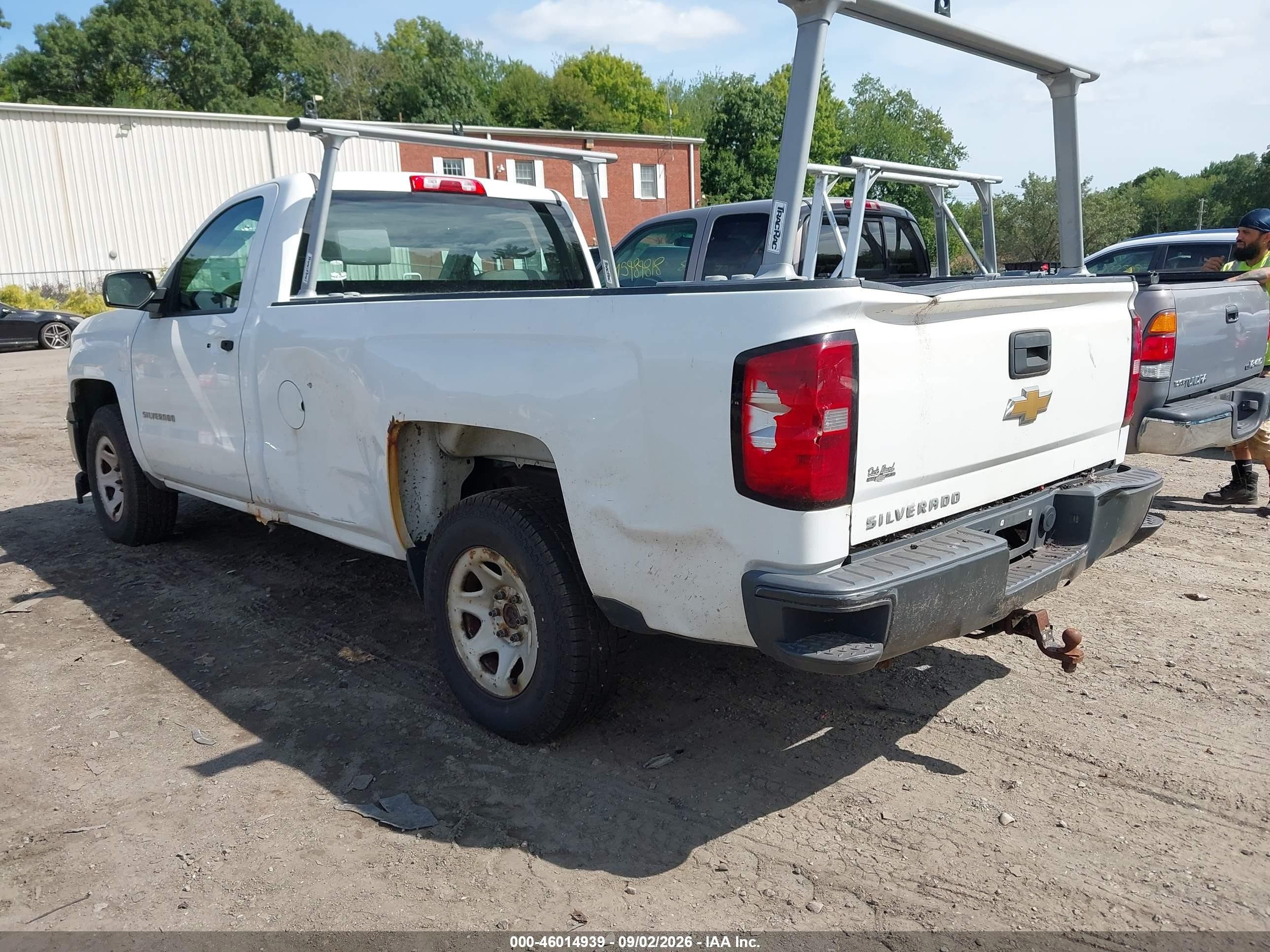2015 Chevrolet Silverado 1500 Wt White vin: 1GCNCPEH2FZ190327