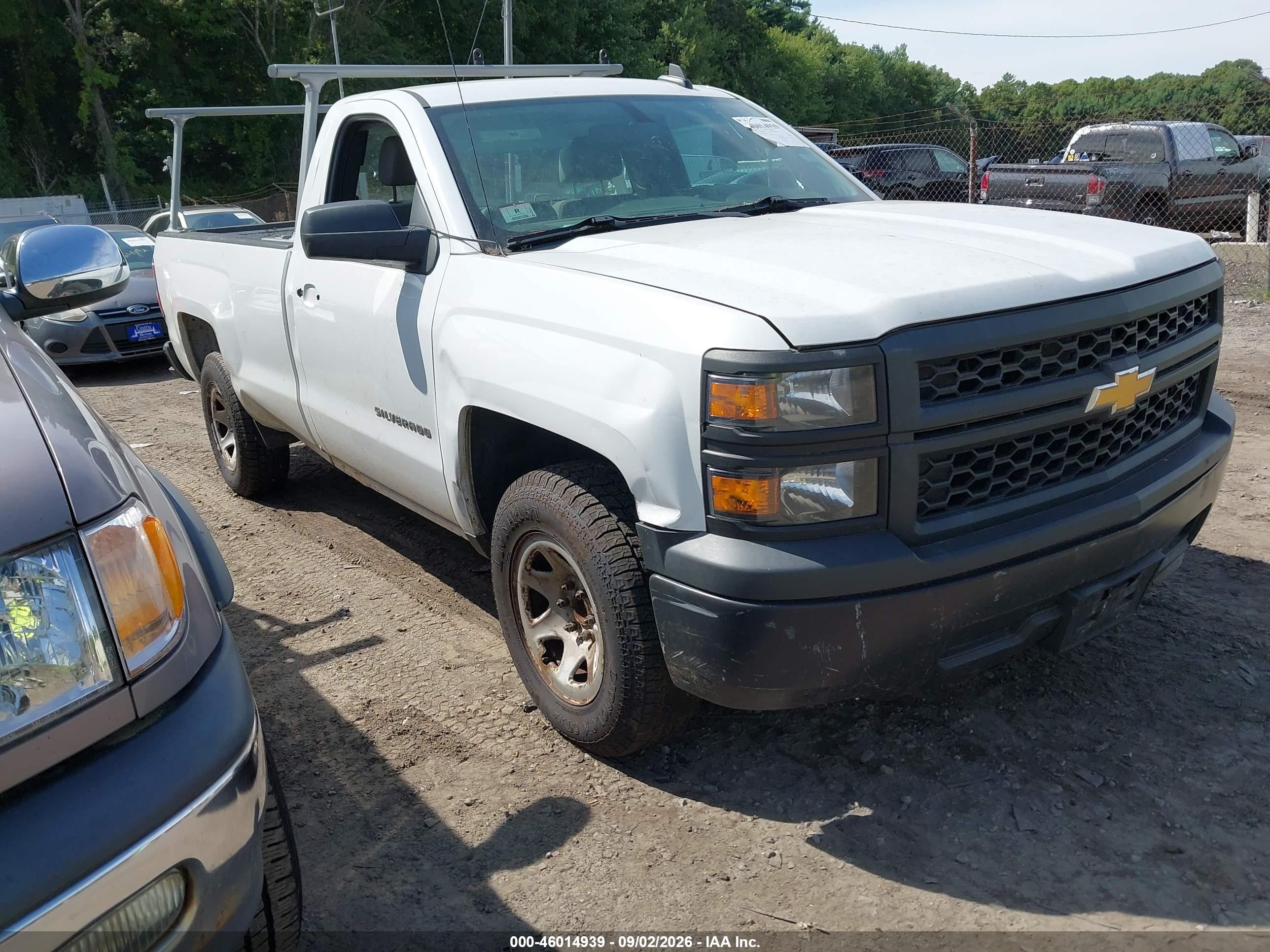 2015 Chevrolet Silverado 1500 Wt White vin: 1GCNCPEH2FZ190327