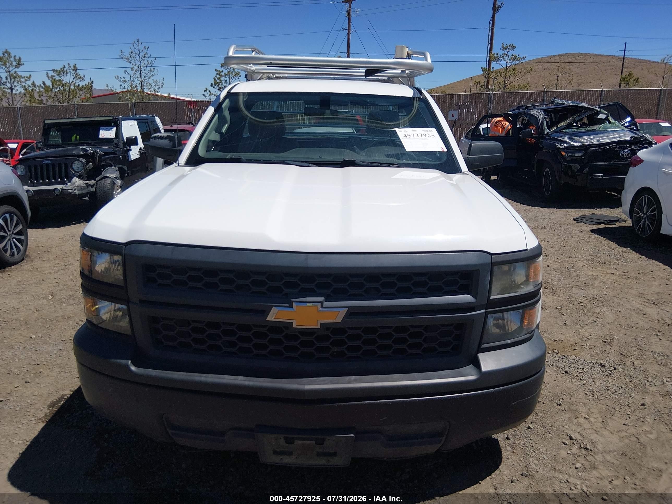 2015 Chevrolet Silverado 1500 Work Truck White vin: 1GCNCPEH2FZ302270