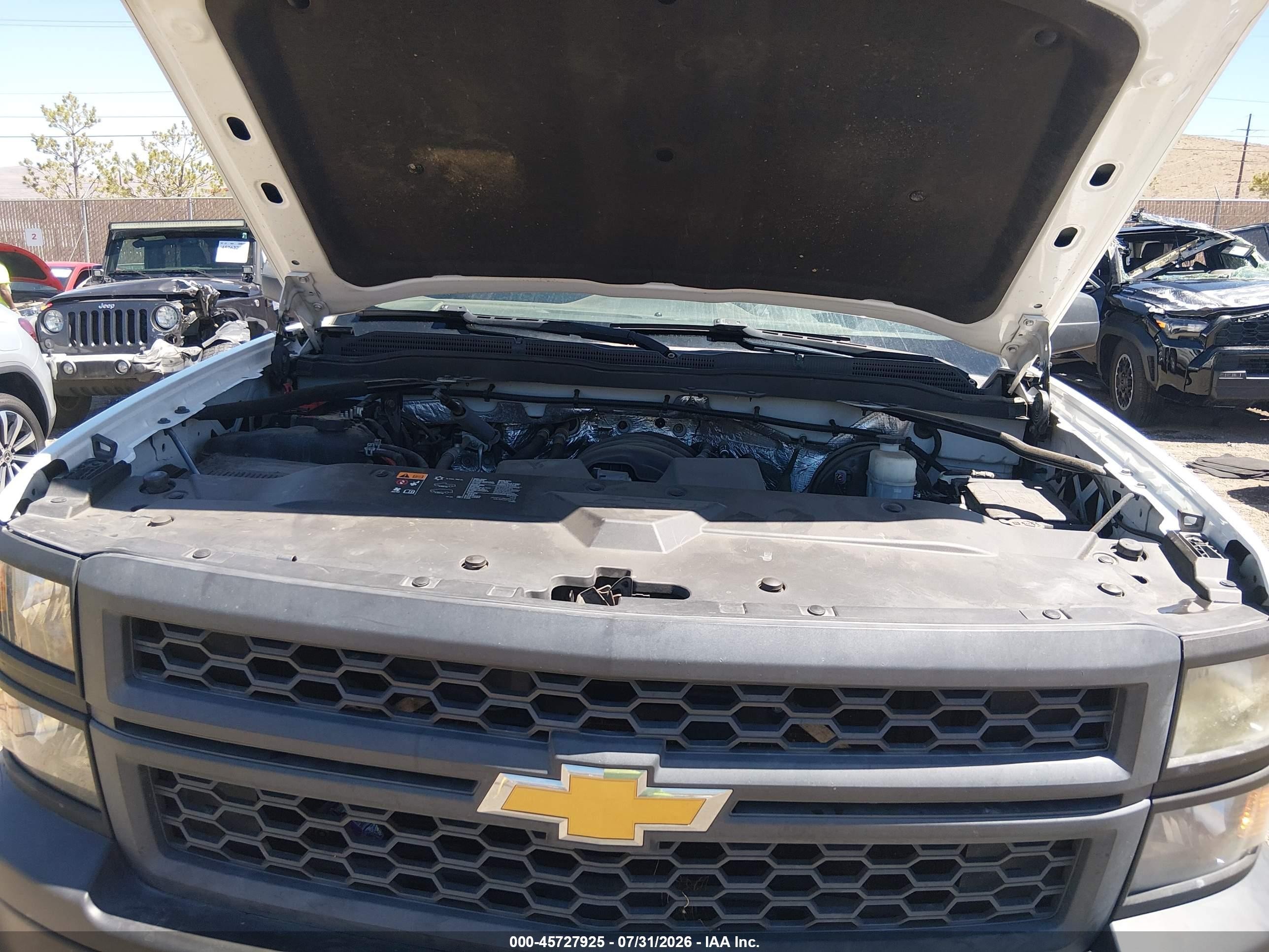 2015 Chevrolet Silverado 1500 Work Truck White vin: 1GCNCPEH2FZ302270