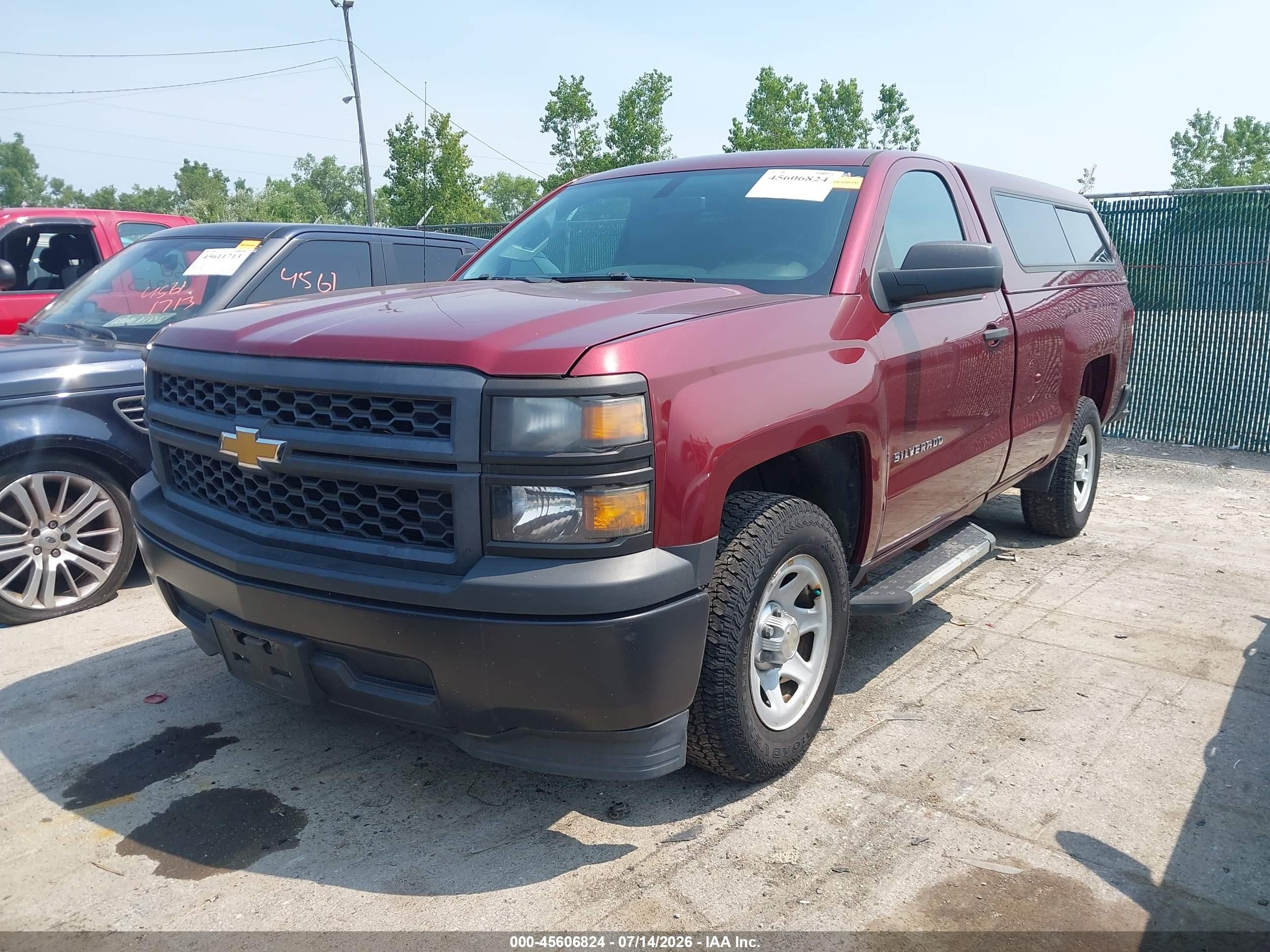 2014 Chevrolet Silverado 1500 Work Truck Темно-бордовый vin: 1GCNCPEH3EZ154838