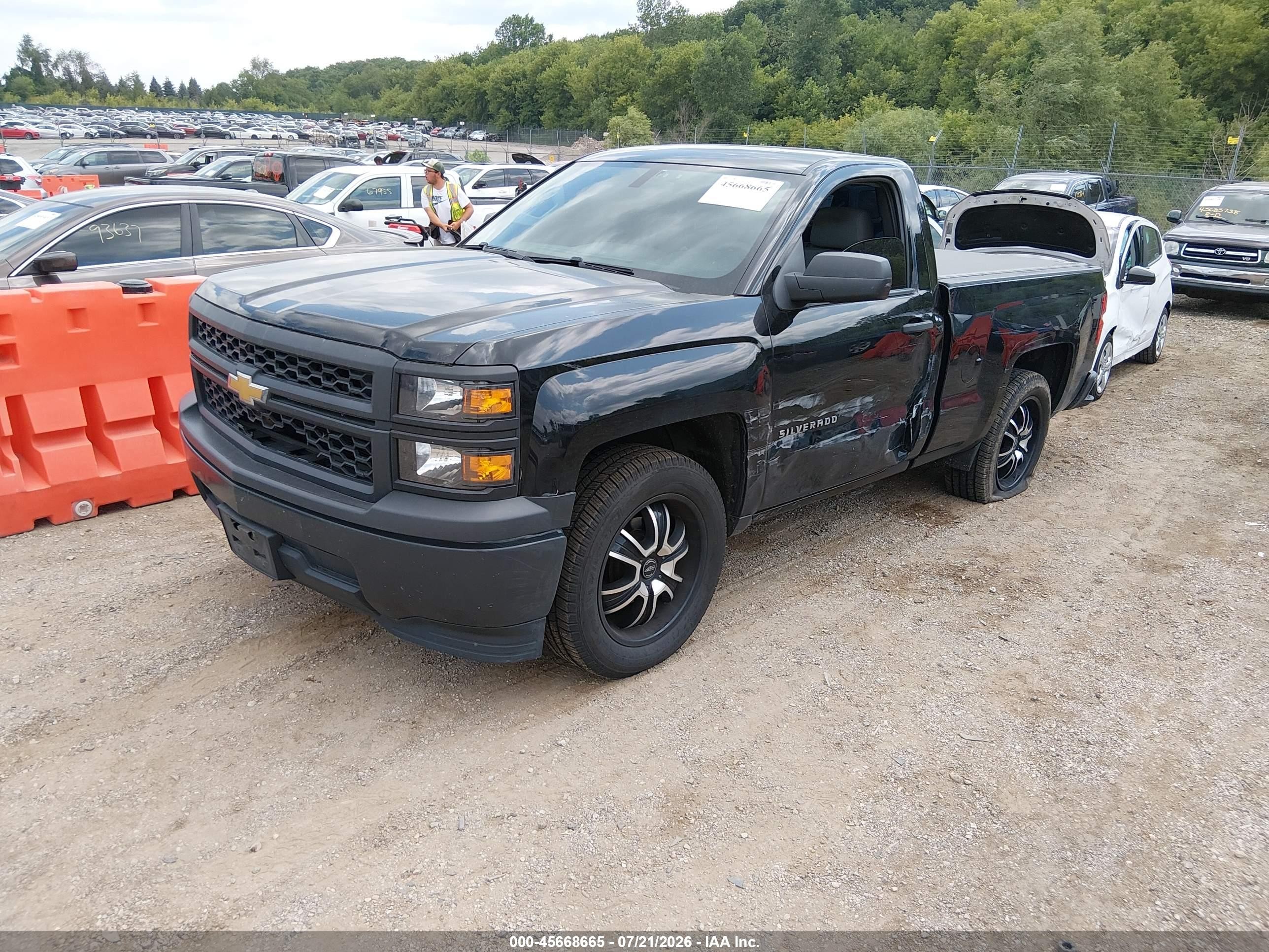 2014 Chevrolet Silverado 1500 Work Truck 1wt Black vin: 1GCNCPEH3EZ276874