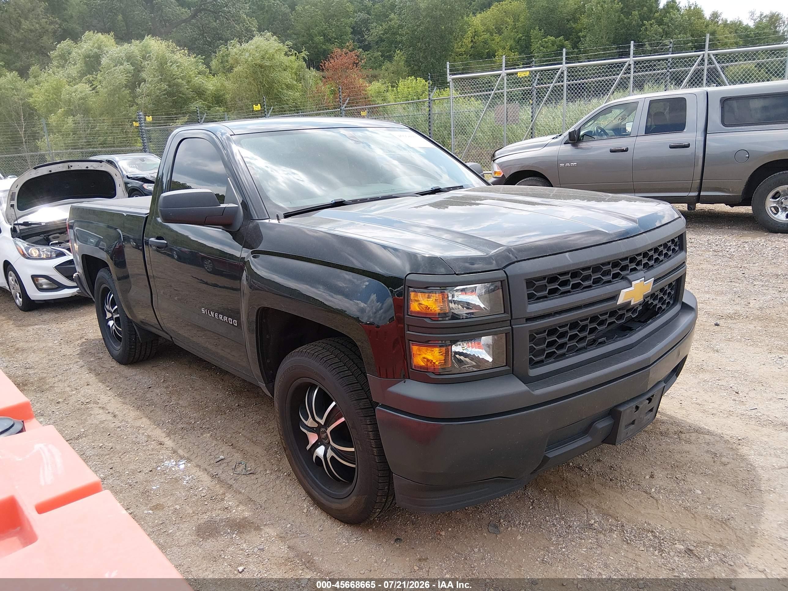 2014 Chevrolet Silverado 1500 Work Truck 1wt Black vin: 1GCNCPEH3EZ276874