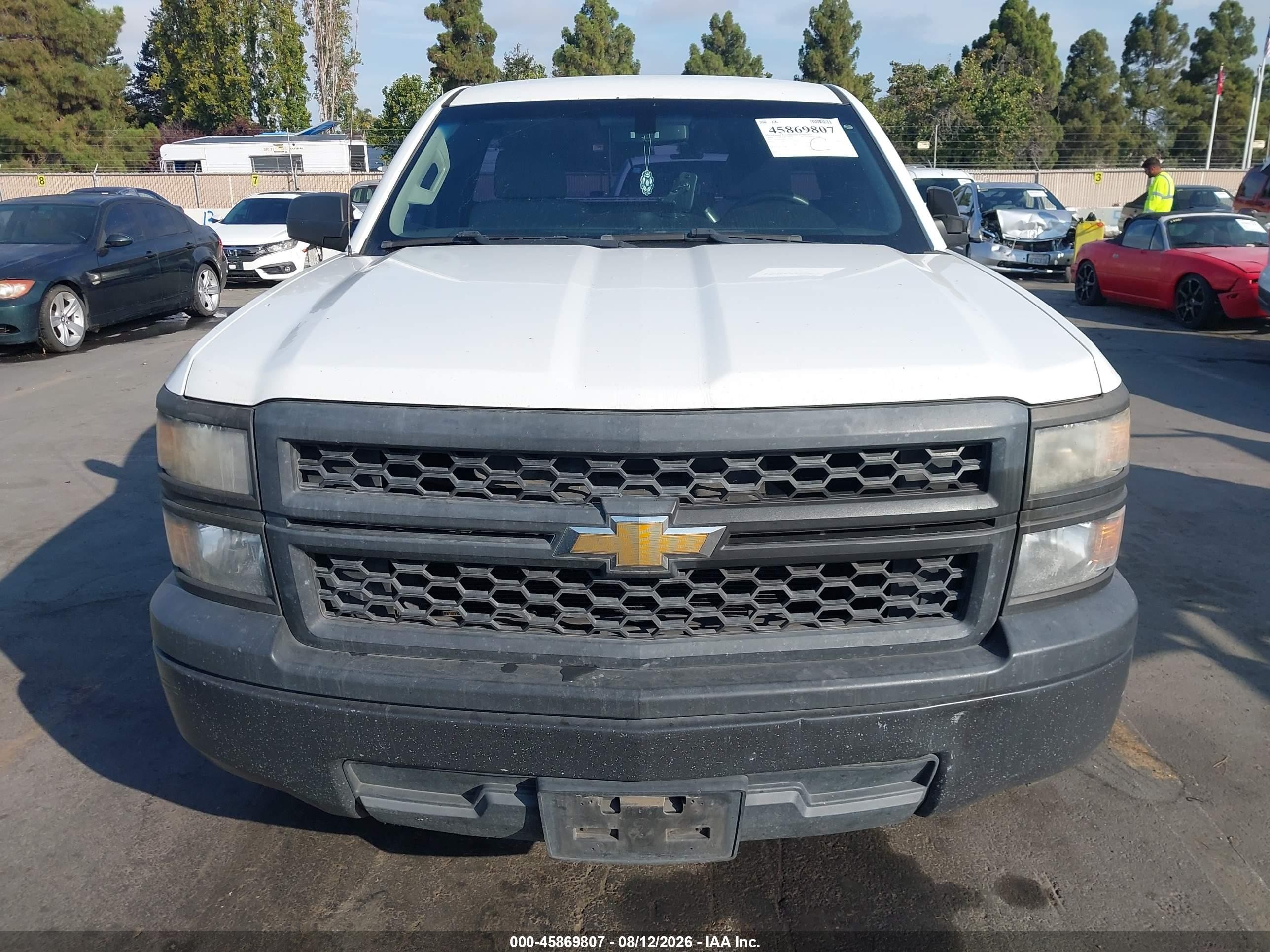 2014 Chevrolet Silverado 1500 Work Truck White vin: 1GCNCPEH4EZ276754