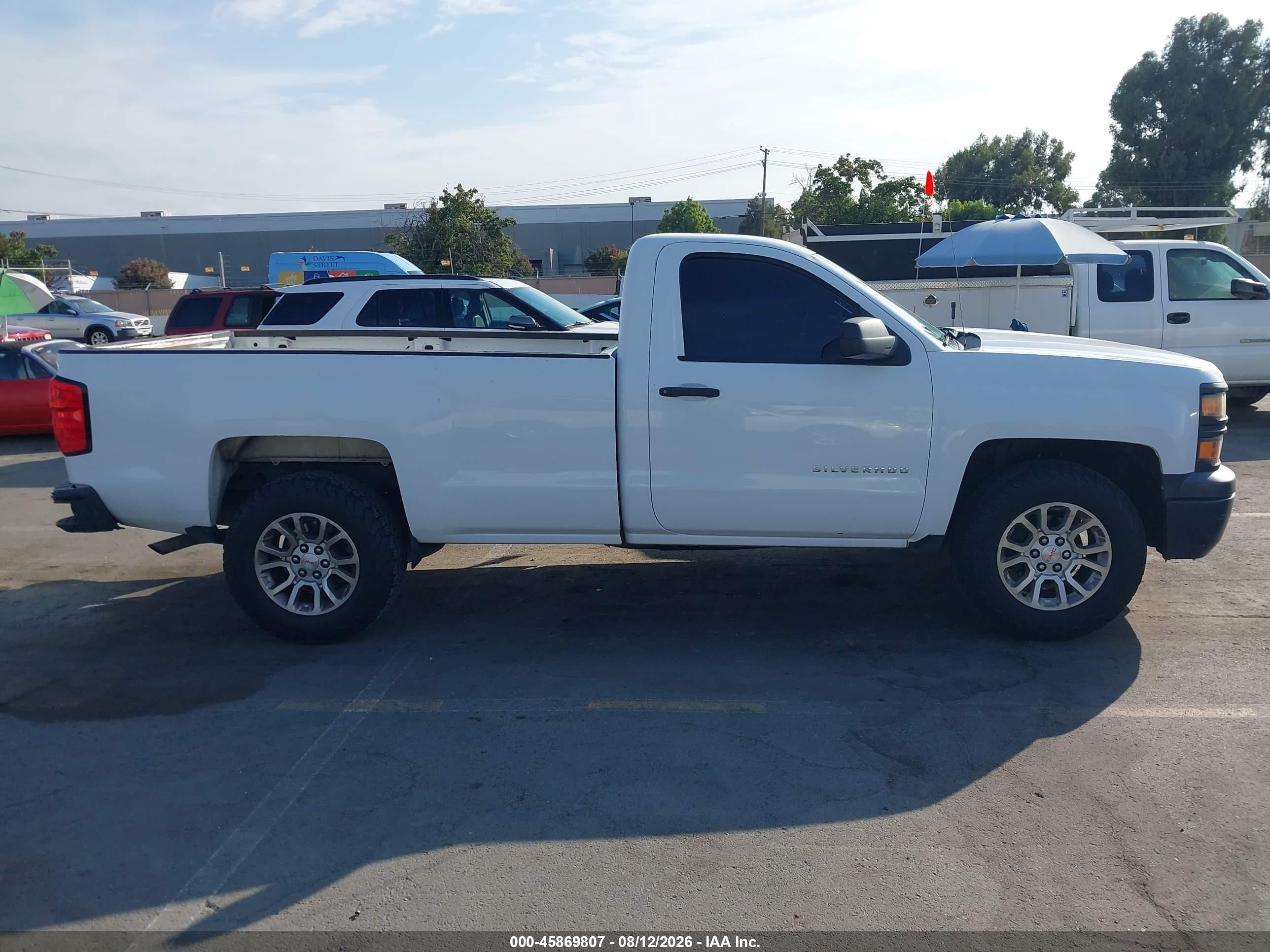 2014 Chevrolet Silverado 1500 Work Truck White vin: 1GCNCPEH4EZ276754