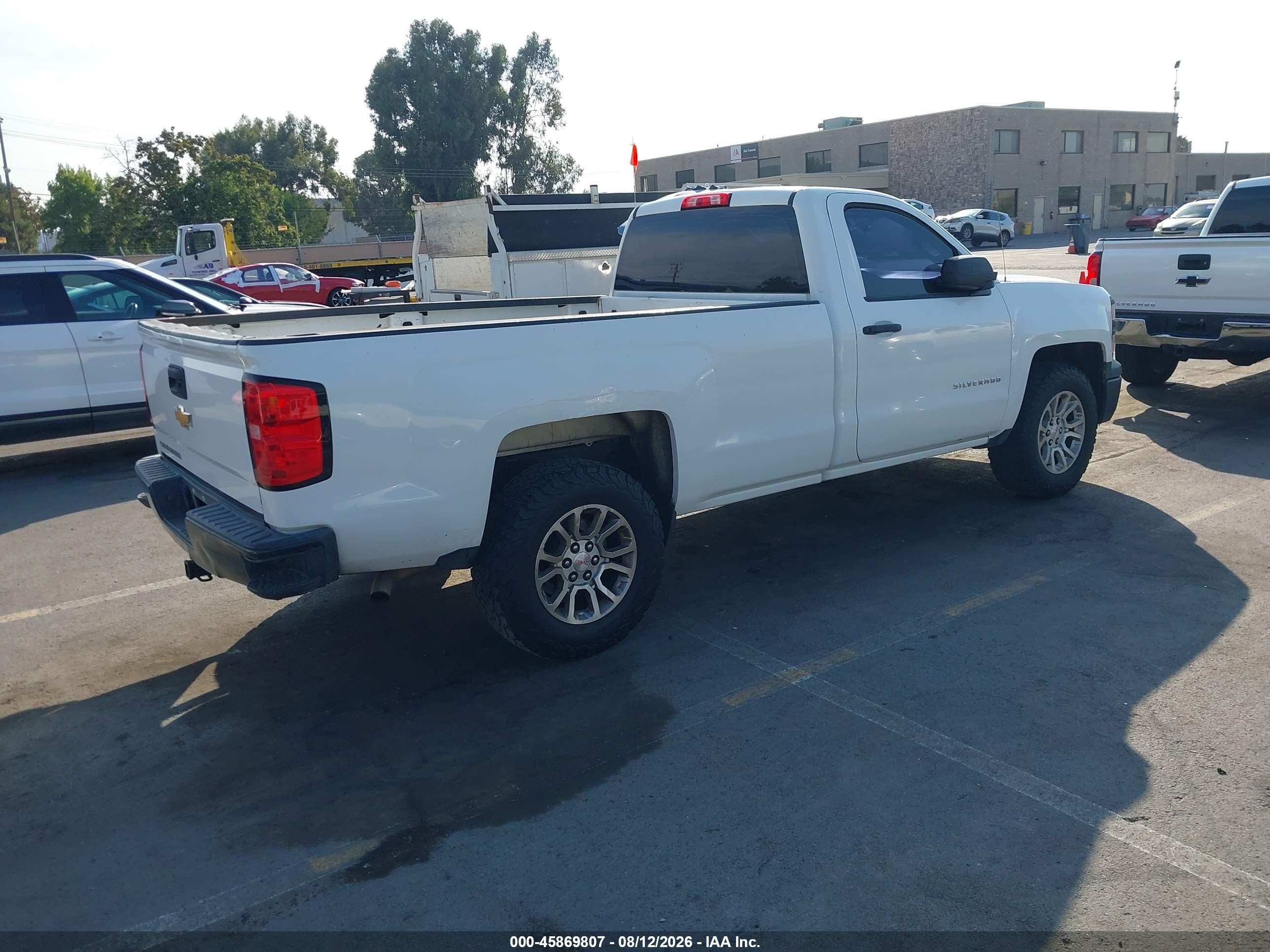 2014 Chevrolet Silverado 1500 Work Truck White vin: 1GCNCPEH4EZ276754