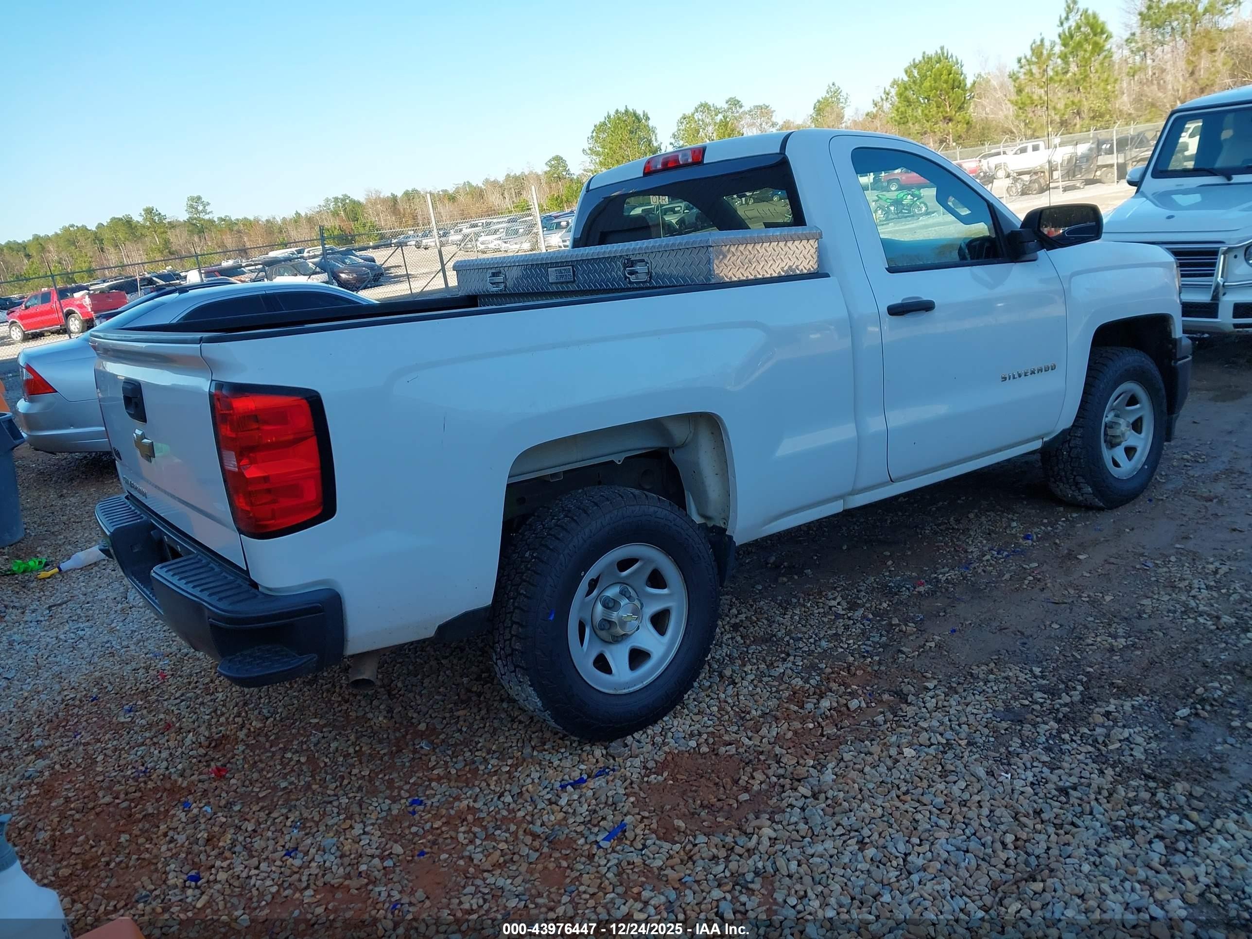 2014 Chevrolet Silverado 1500 Work Truck 1wt White vin: 1GCNCPEH4EZ277712