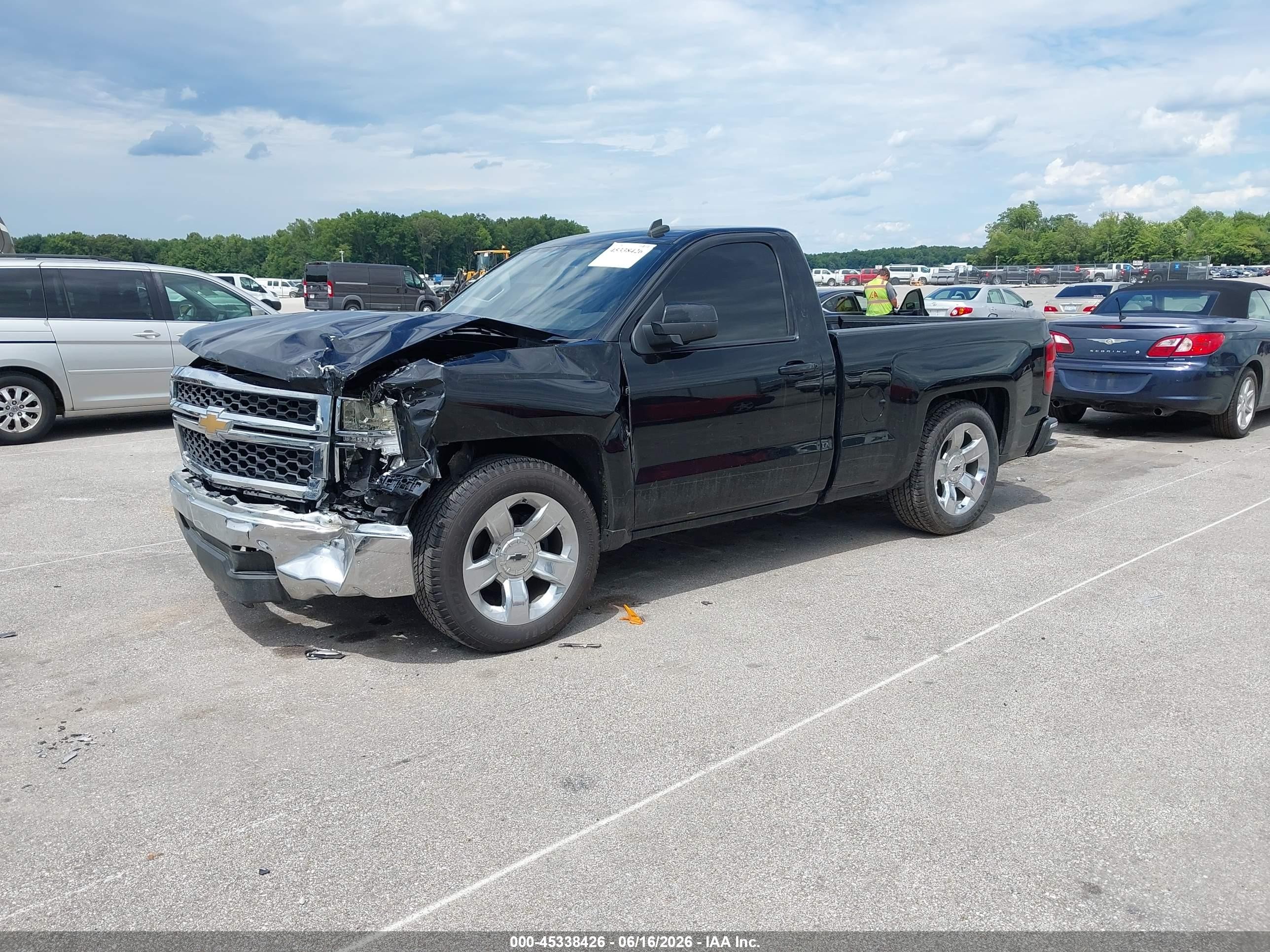 2014 Chevrolet Silverado 1500 Work Truck Black vin: 1GCNCPEH4EZ304889