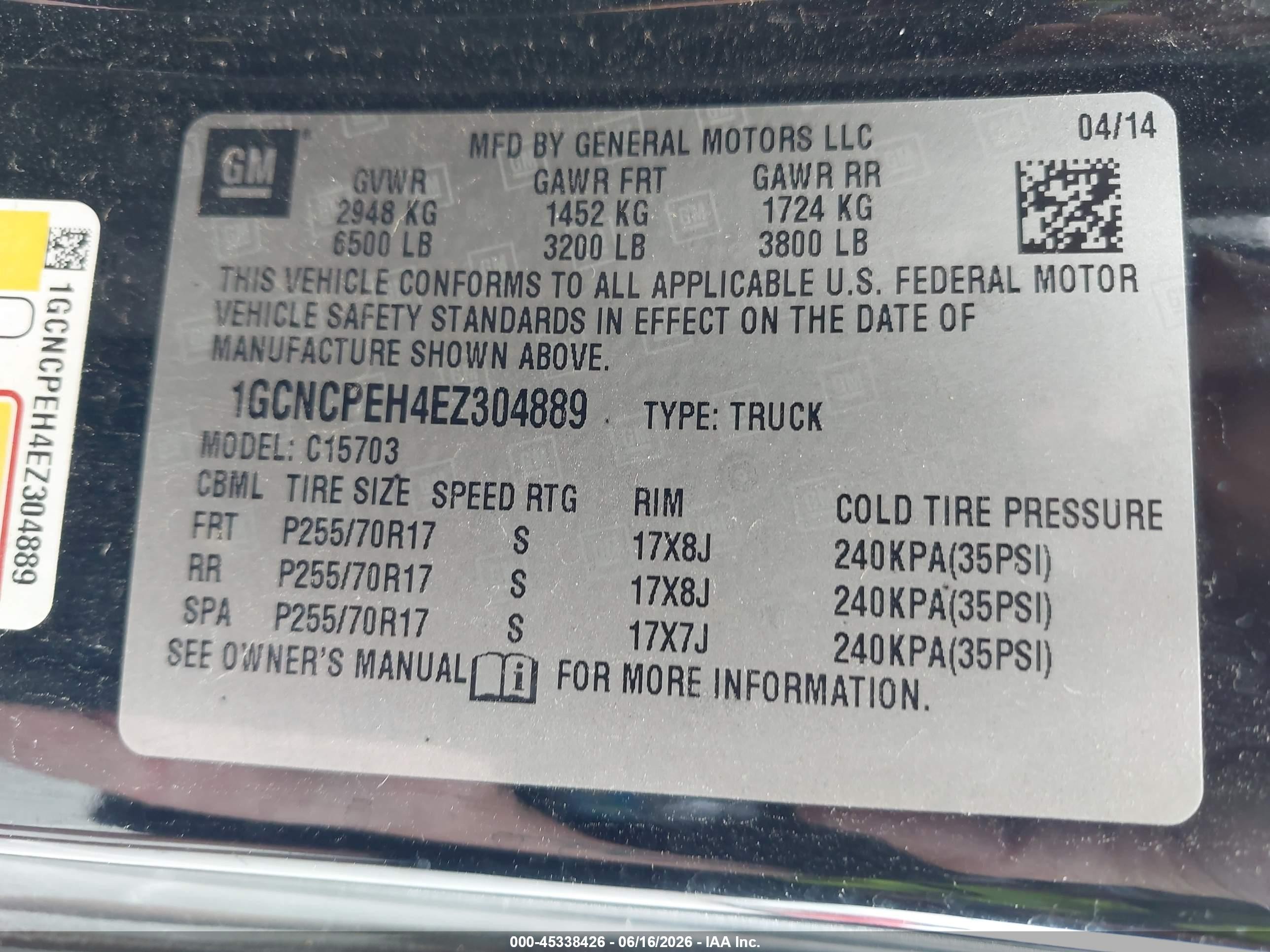 2014 Chevrolet Silverado 1500 Work Truck Black vin: 1GCNCPEH4EZ304889