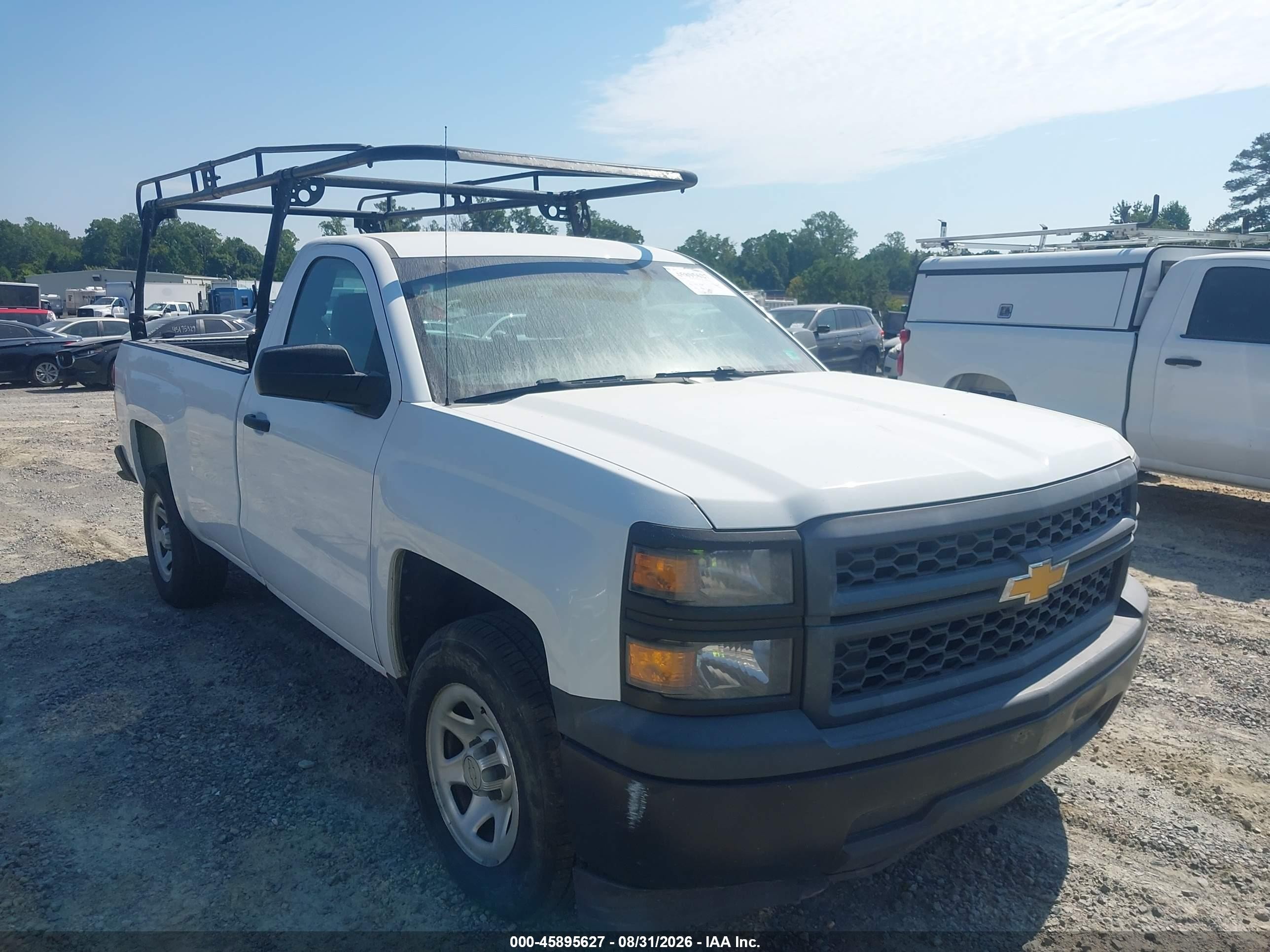 2015 Chevrolet Silverado 1500 Work Truck White vin: 1GCNCPEH4FZ420465