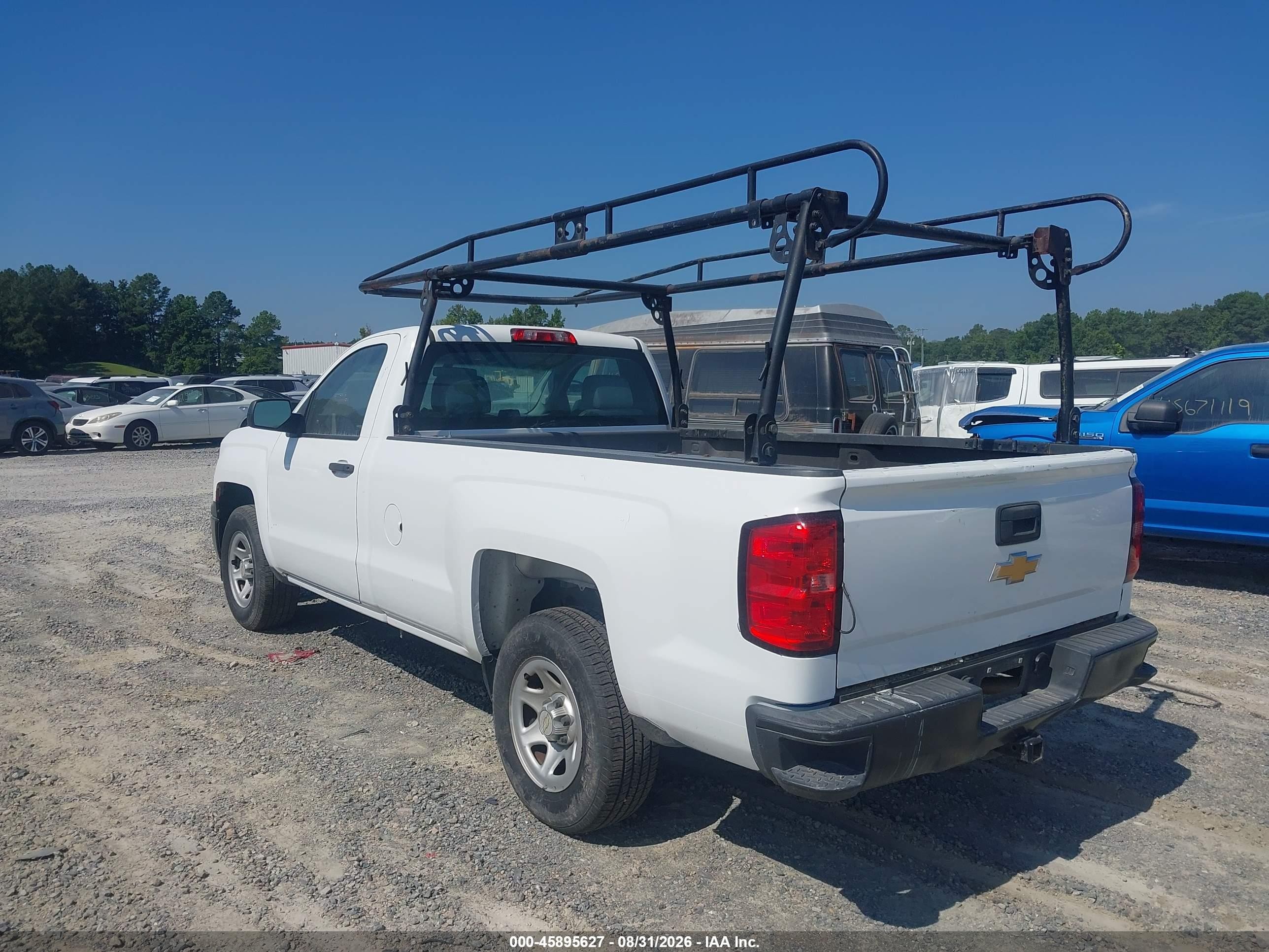 2015 Chevrolet Silverado 1500 Work Truck White vin: 1GCNCPEH4FZ420465