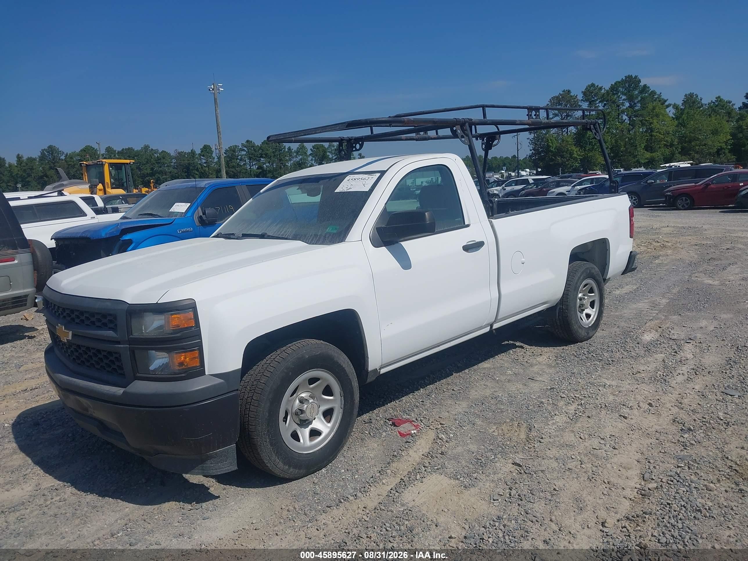 2015 Chevrolet Silverado 1500 Work Truck White vin: 1GCNCPEH4FZ420465