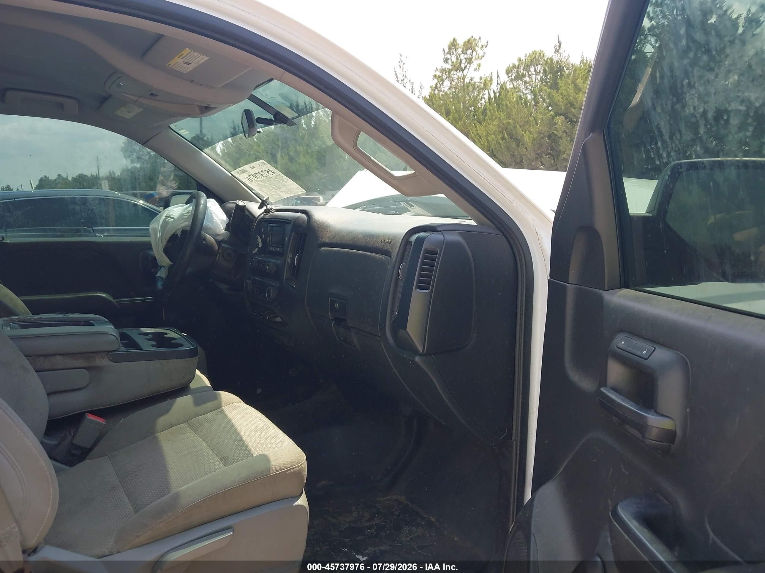 2015 Chevrolet Silverado 1500 Work Truck White vin: 1GCNCPEH5FZ350250