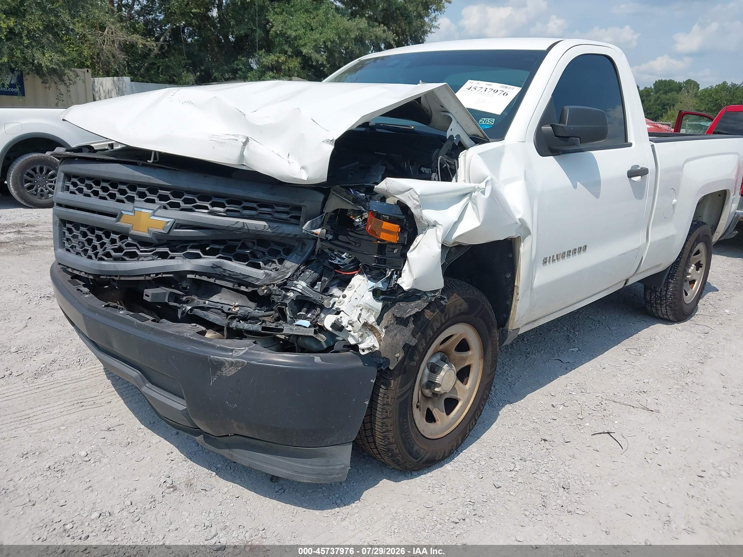 2015 Chevrolet Silverado 1500 Work Truck White vin: 1GCNCPEH5FZ350250
