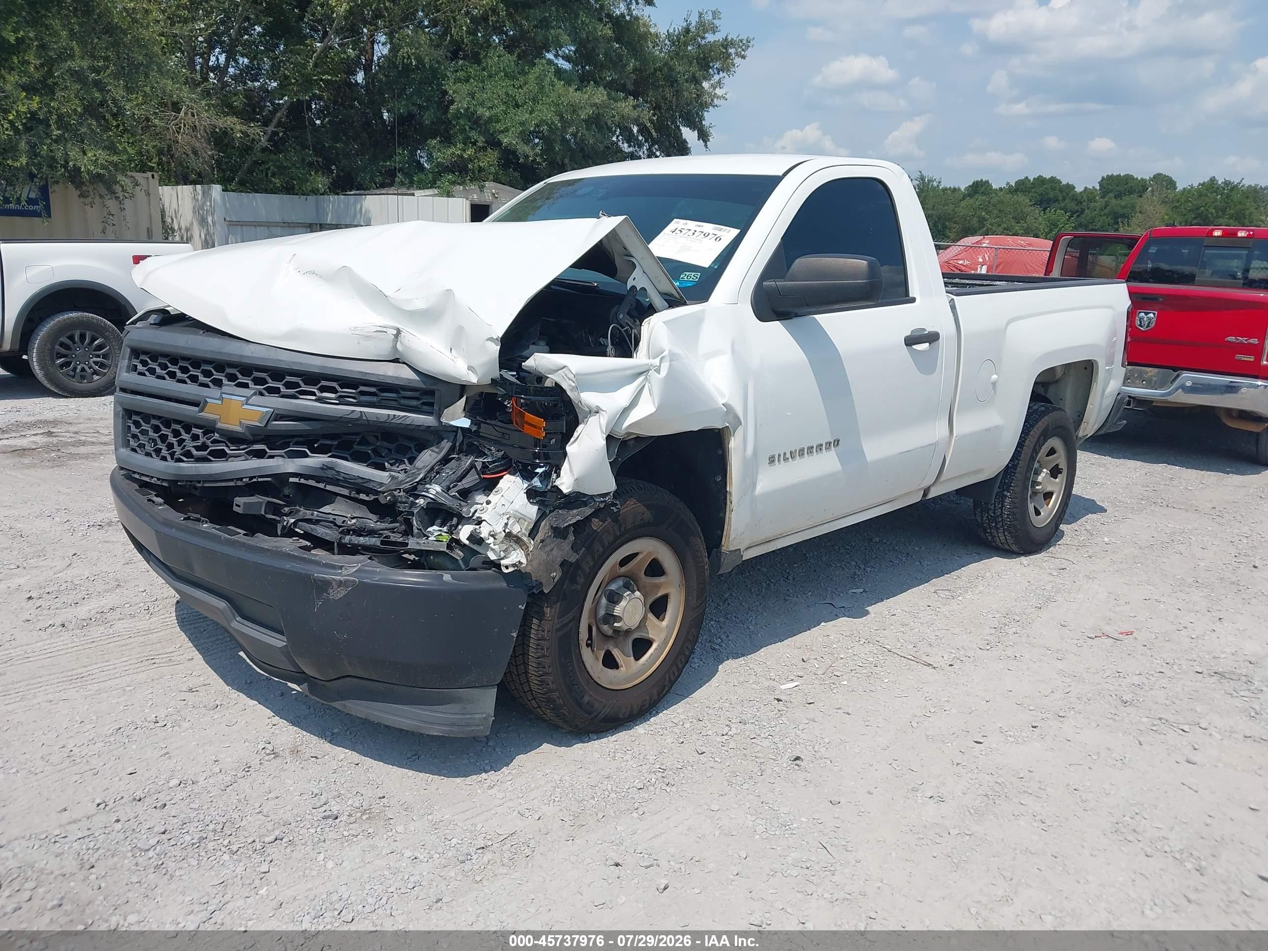 2015 Chevrolet Silverado 1500 Work Truck White vin: 1GCNCPEH5FZ350250