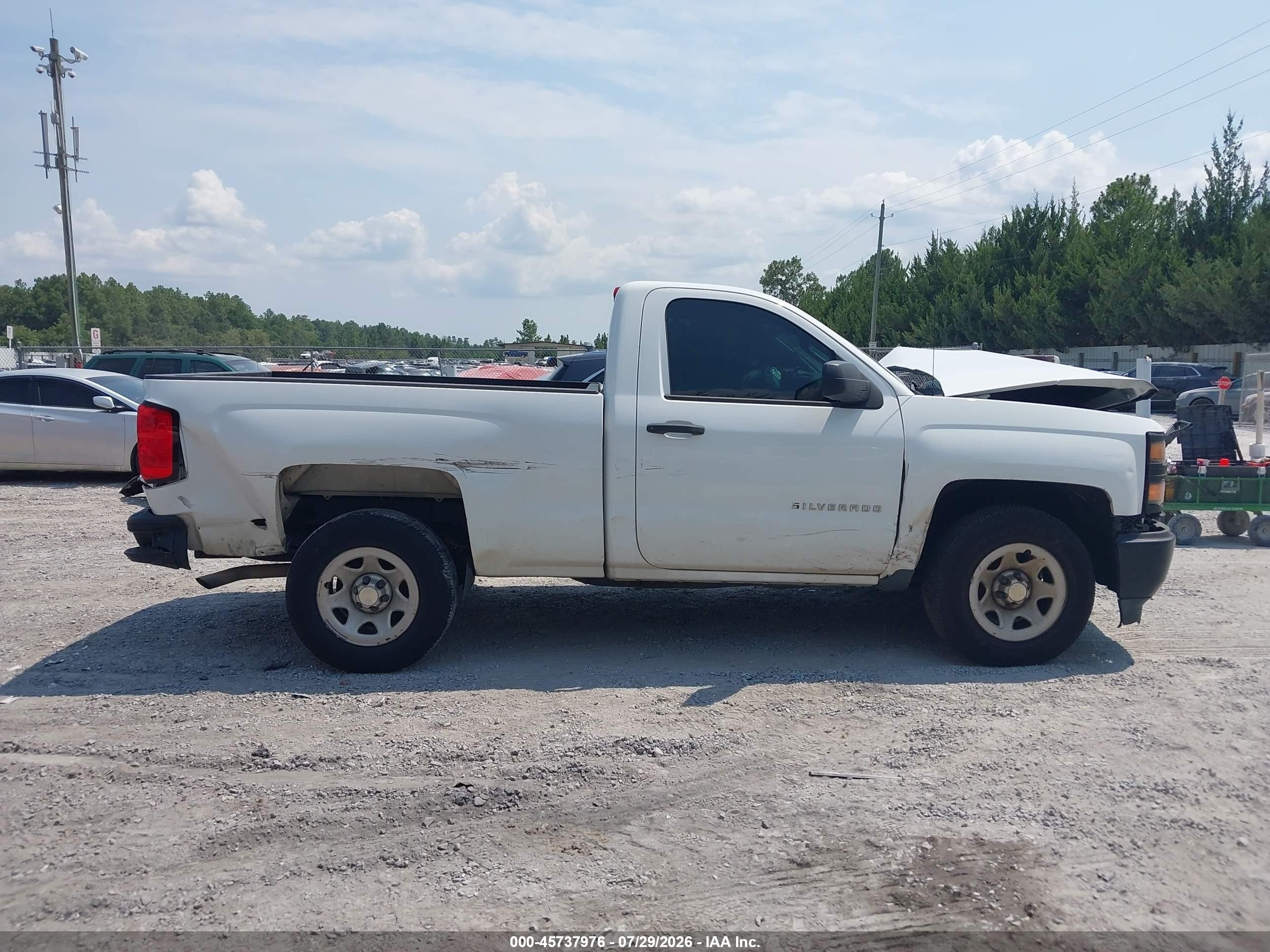 2015 Chevrolet Silverado 1500 Work Truck White vin: 1GCNCPEH5FZ350250
