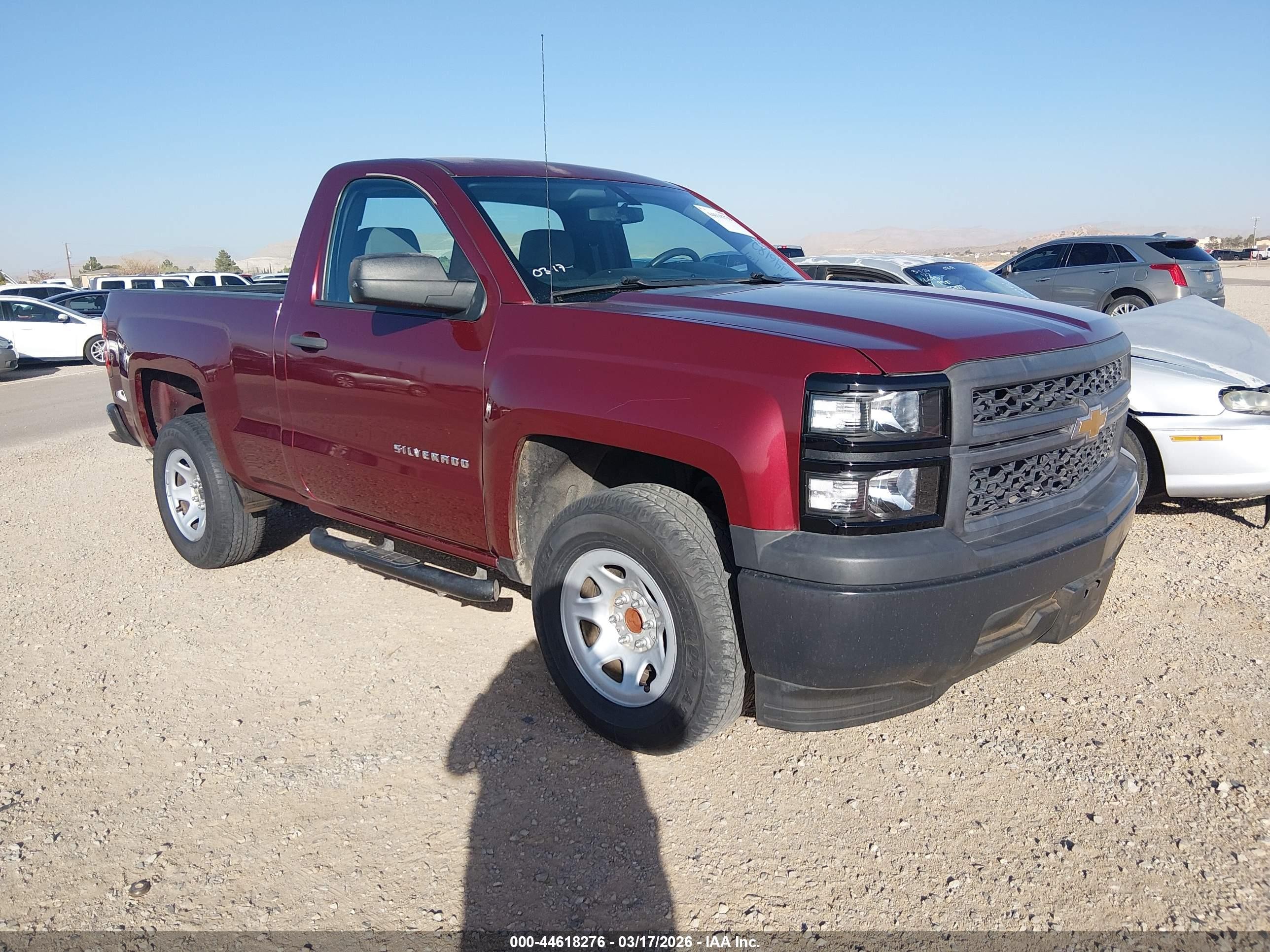 2014 Chevrolet Silverado 1500 Work Truck 1wt Maroon vin: 1GCNCPEH7EZ397892