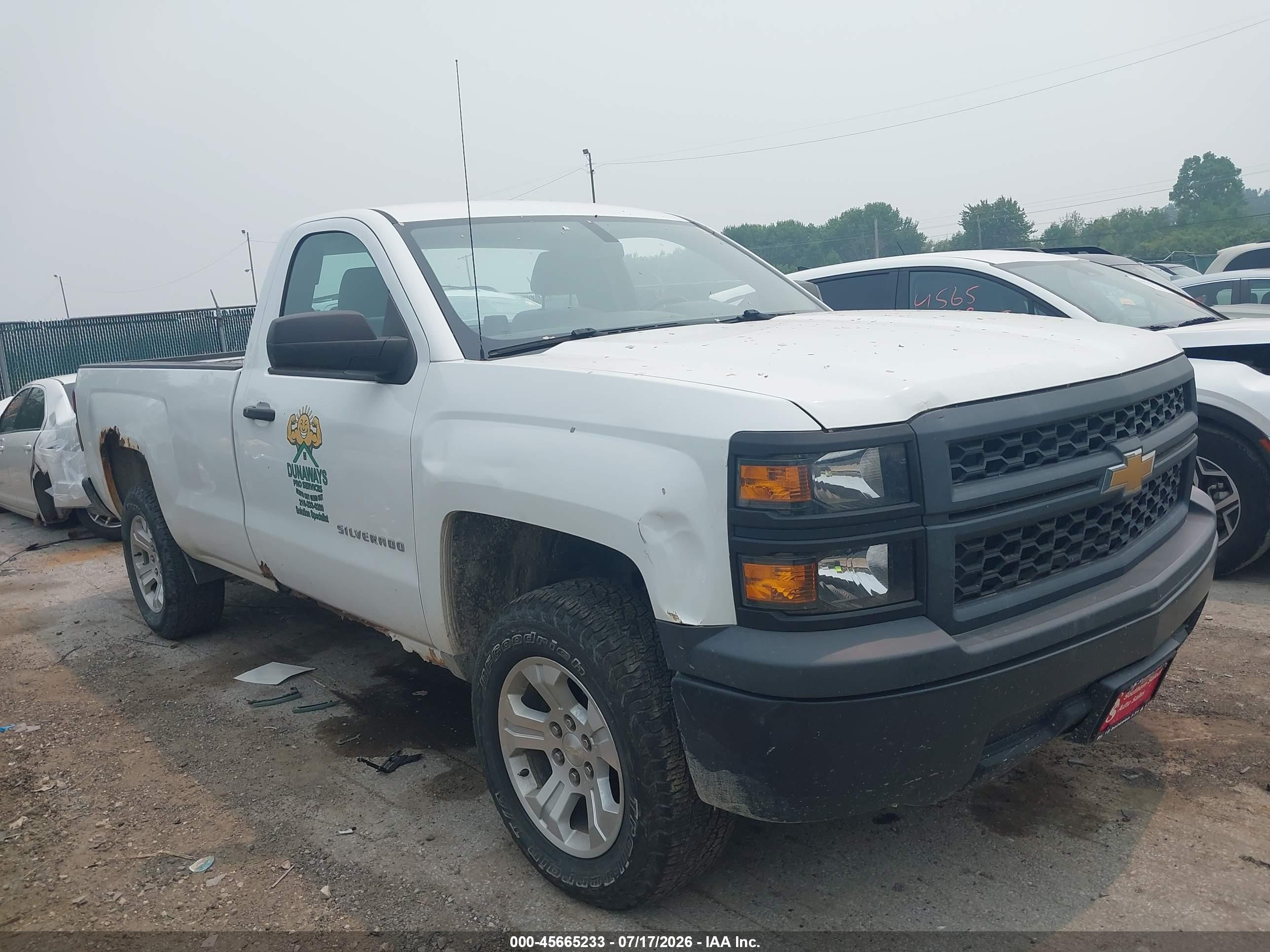 2014 Chevrolet Silverado 1500 Work Truck White vin: 1GCNCPEH8EZ234748