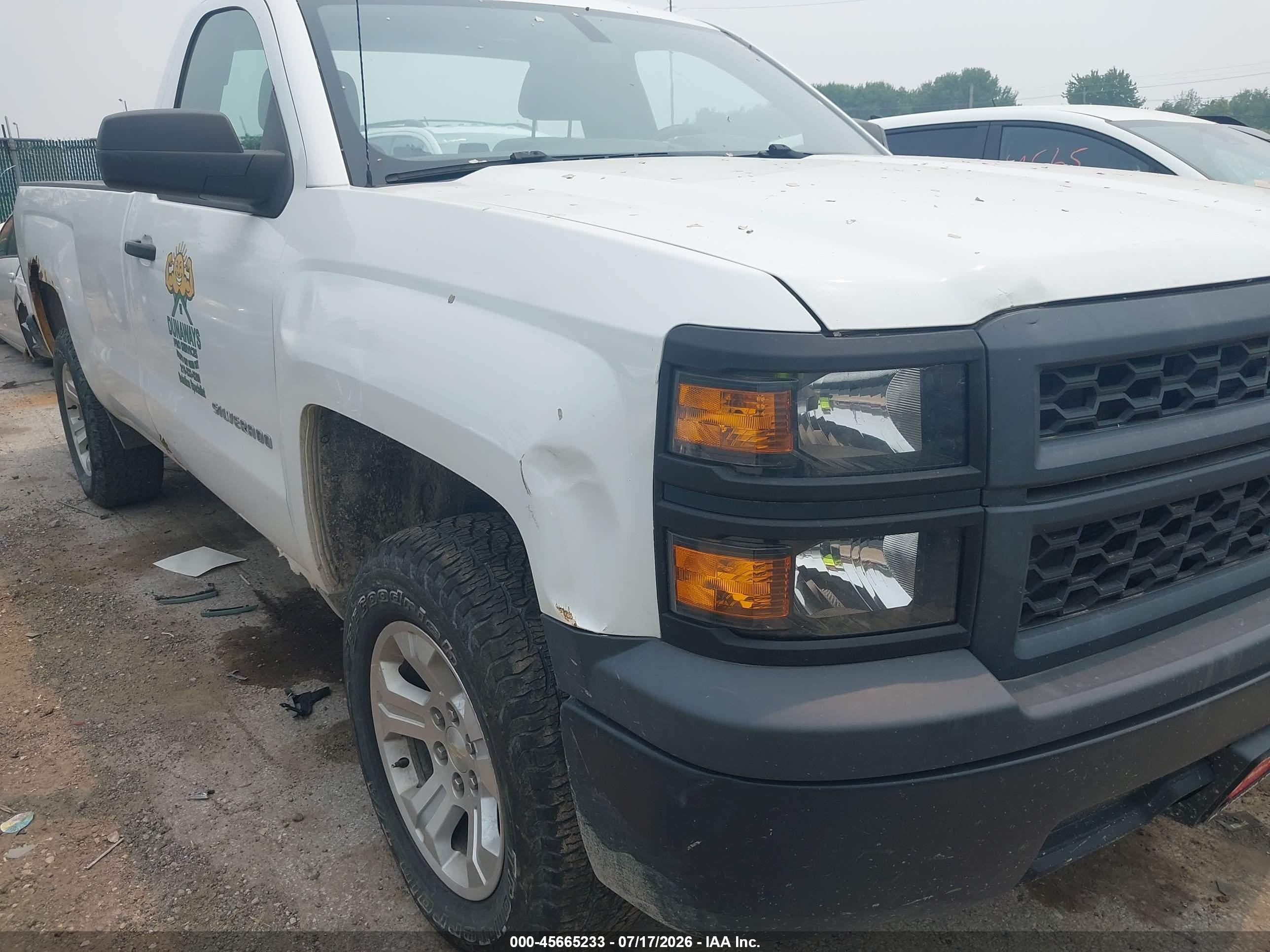 2014 Chevrolet Silverado 1500 Work Truck White vin: 1GCNCPEH8EZ234748