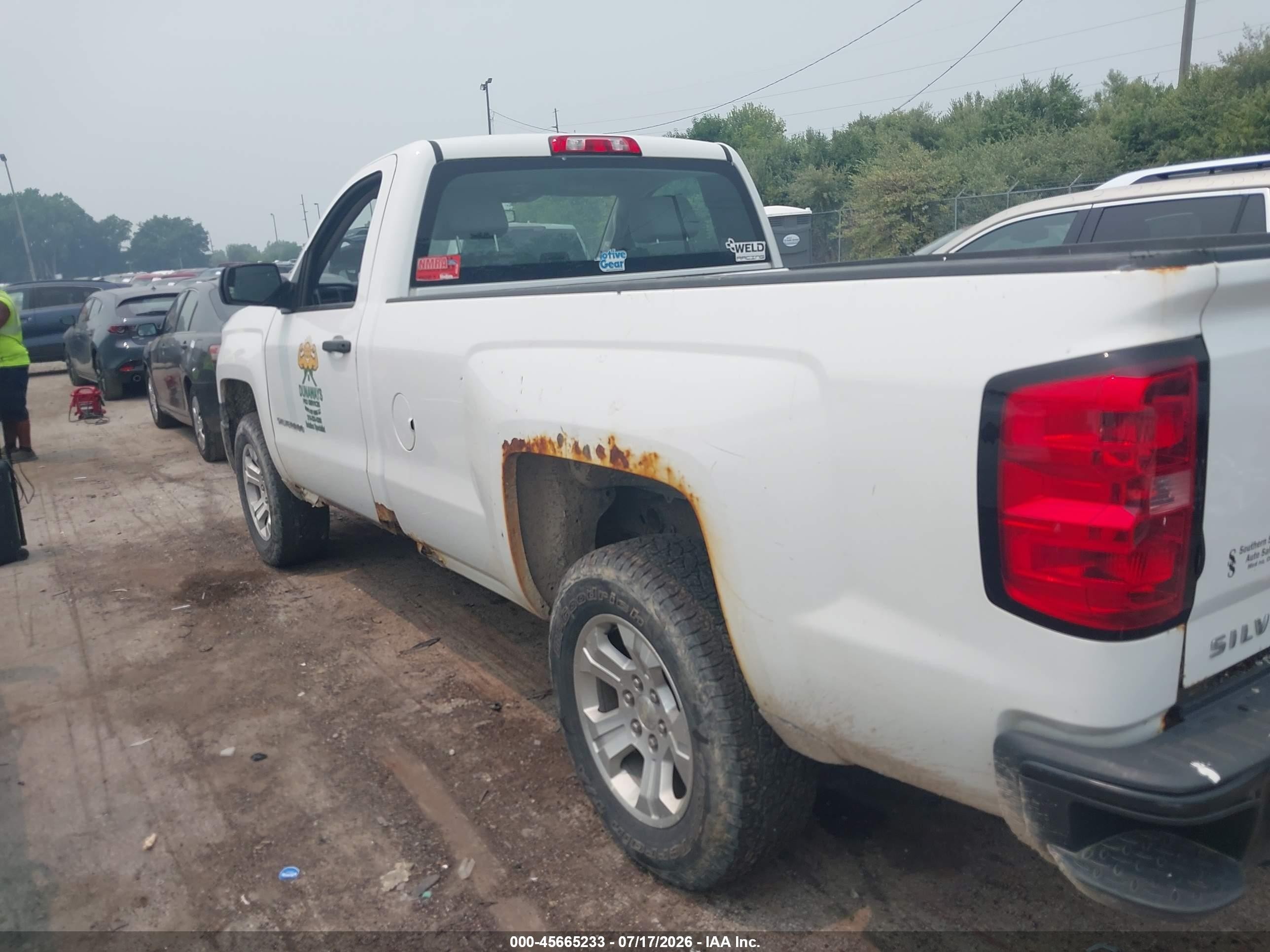 2014 Chevrolet Silverado 1500 Work Truck White vin: 1GCNCPEH8EZ234748