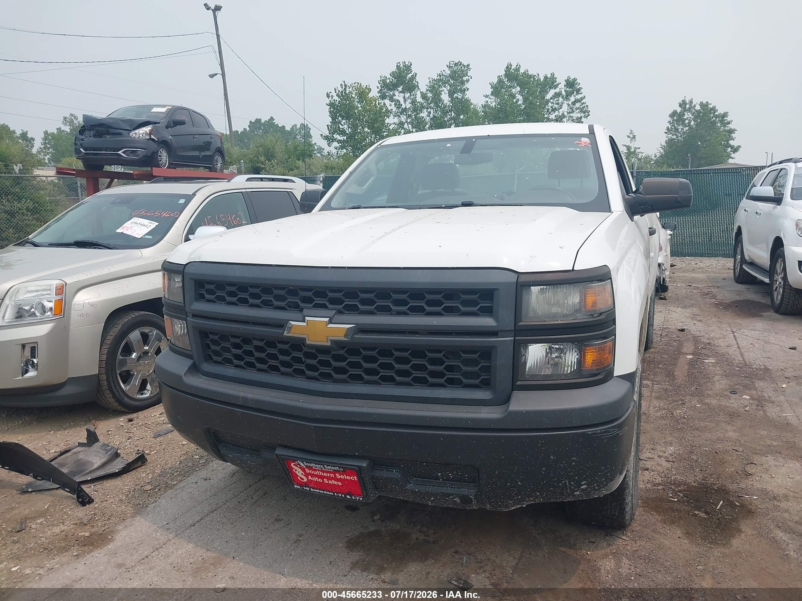 2014 Chevrolet Silverado 1500 Work Truck White vin: 1GCNCPEH8EZ234748