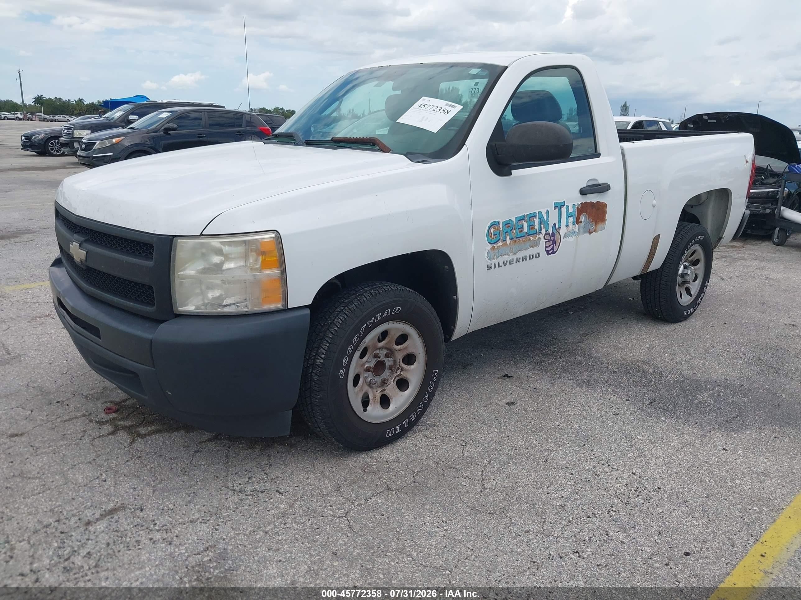 2011 Chevrolet Silverado 1500 Work Truck White vin: 1GCNCPEX0BZ432503