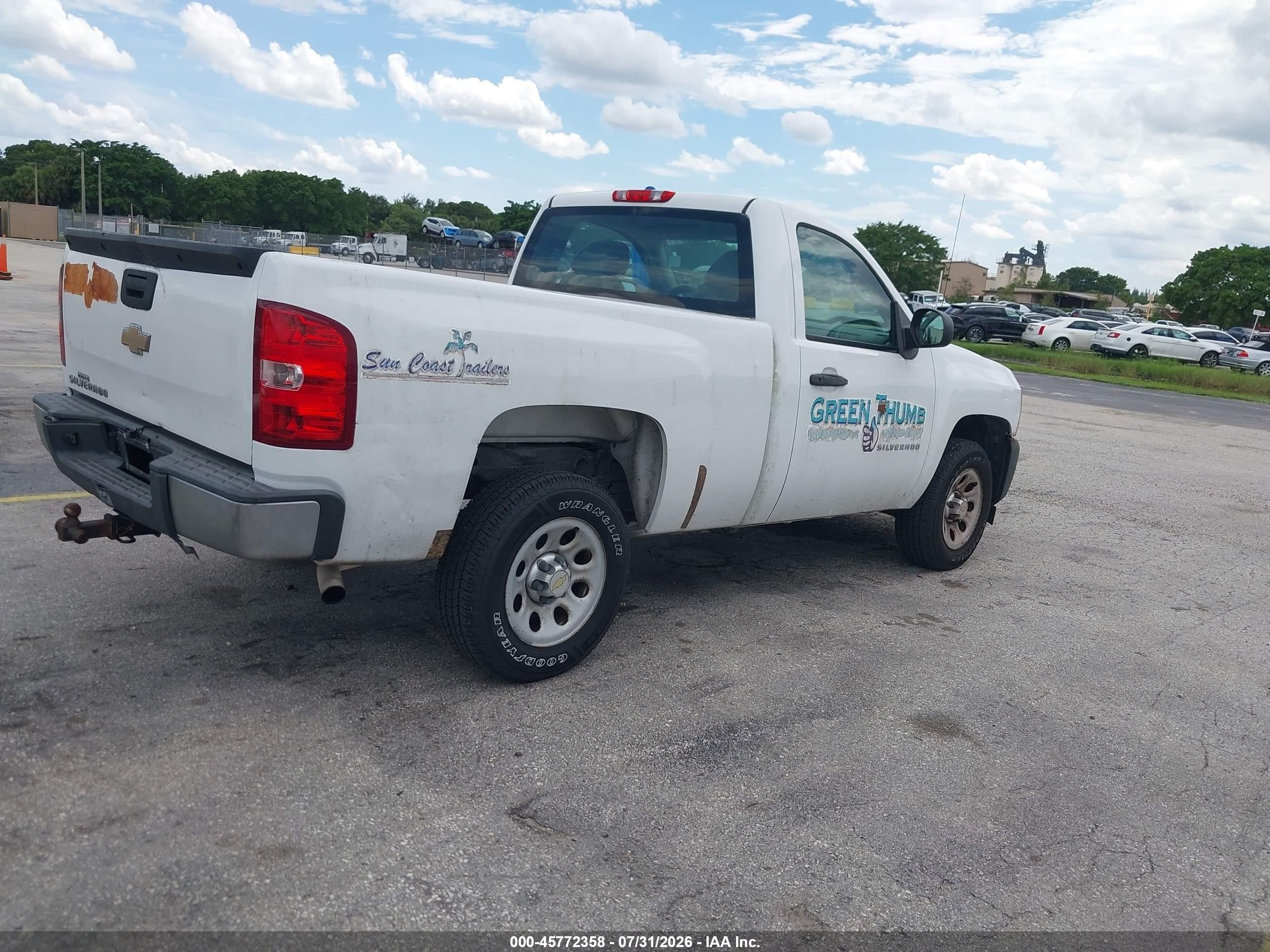 2011 Chevrolet Silverado 1500 Work Truck White vin: 1GCNCPEX0BZ432503