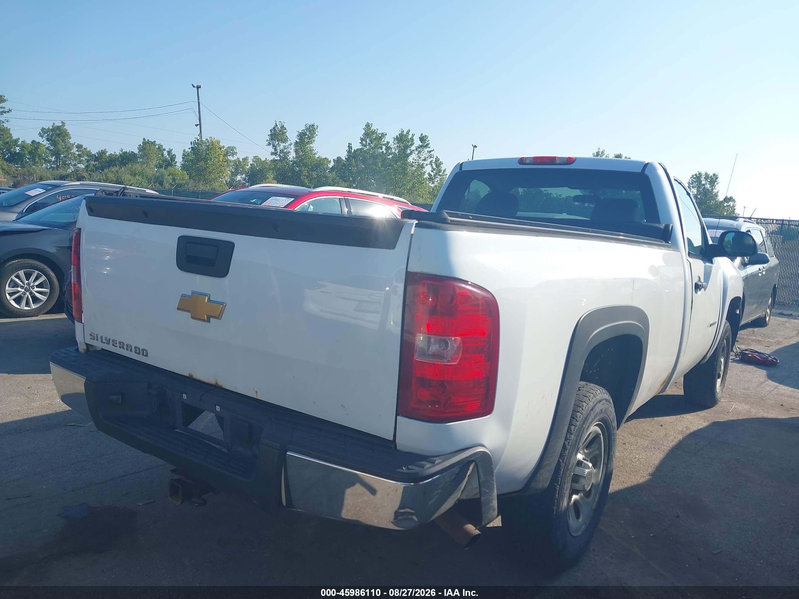 2012 Chevrolet Silverado 1500 Work Truck White vin: 1GCNCPEX0CZ298402
