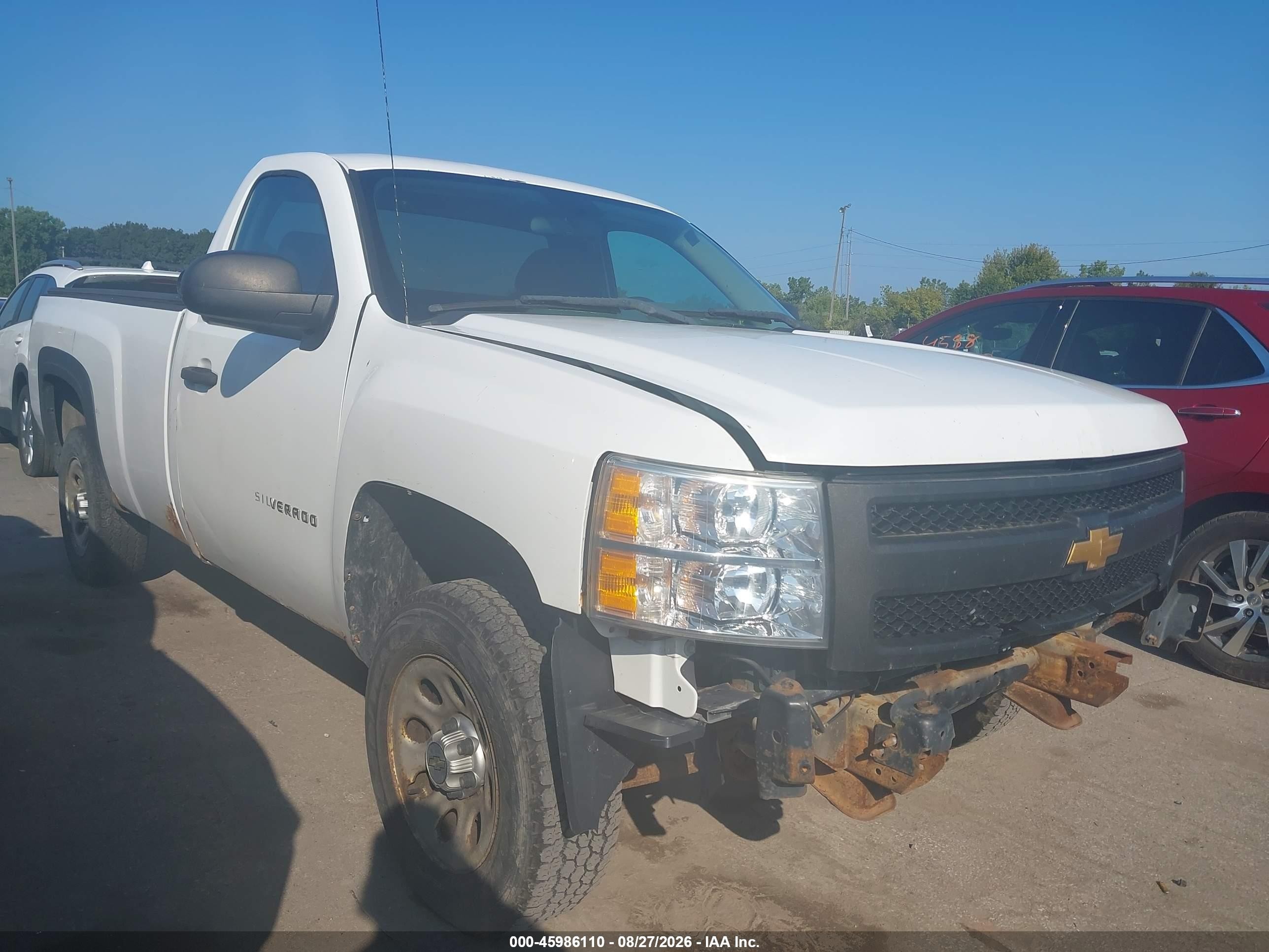 2012 Chevrolet Silverado 1500 Work Truck White vin: 1GCNCPEX0CZ298402