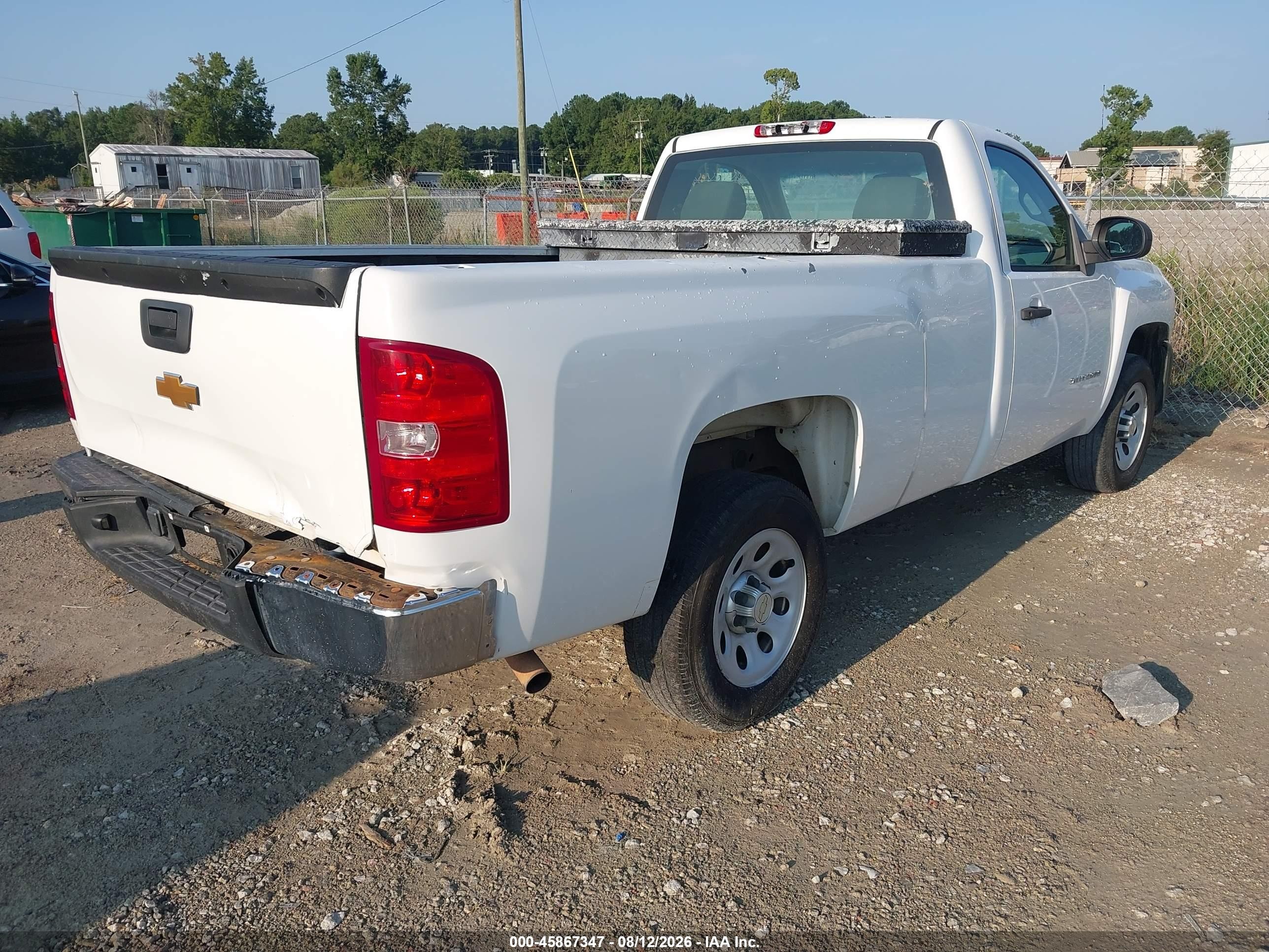 2013 Chevrolet Silverado 1500 Work Truck White vin: 1GCNCPEX0DZ128462