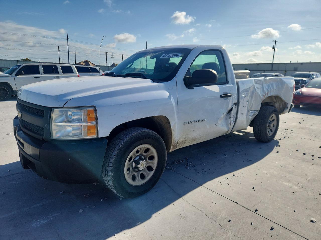 2011 Chevrolet Silverado C1500 White vin: 1GCNCPEX1BZ373994