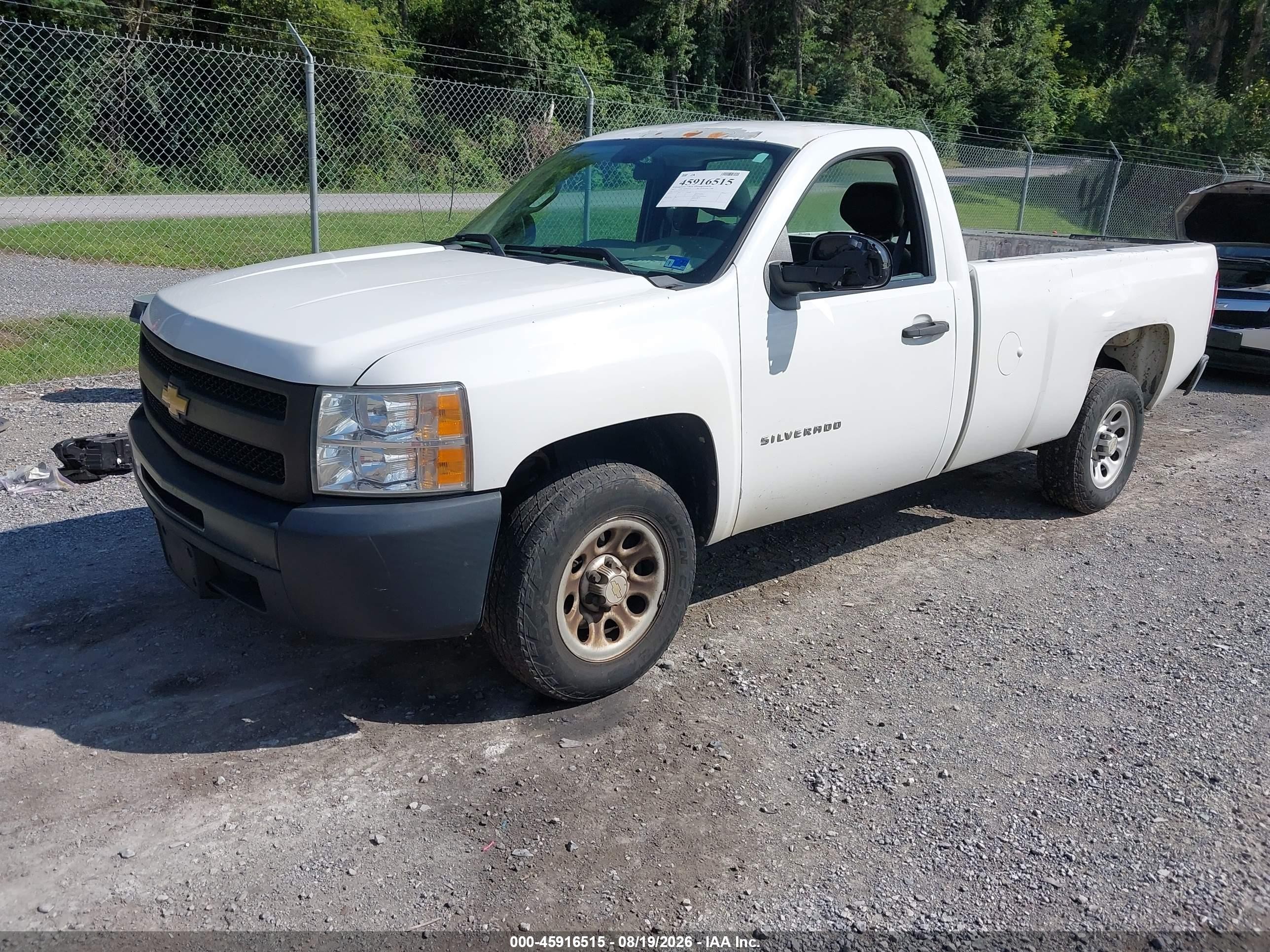 2012 Chevrolet Silverado 1500 Work Truck White vin: 1GCNCPEX1CZ211719