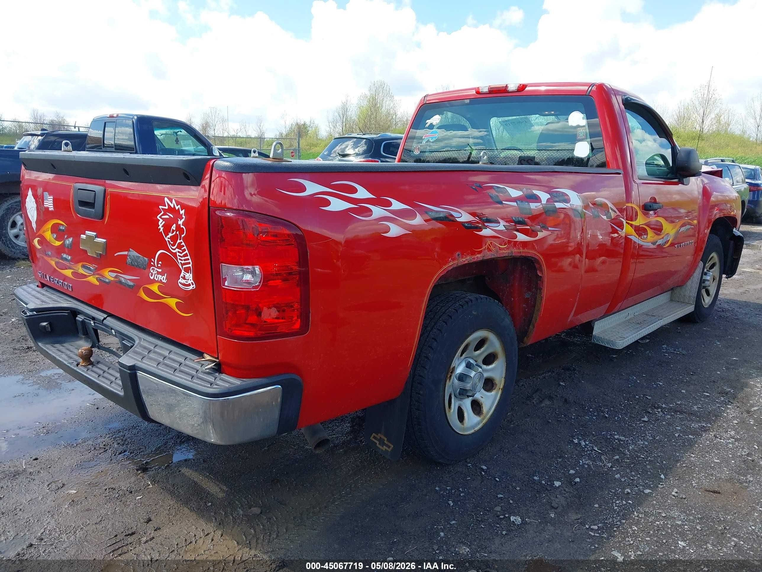 2011 Chevrolet Silverado 1500 Work Truck Red vin: 1GCNCPEX2BZ102104