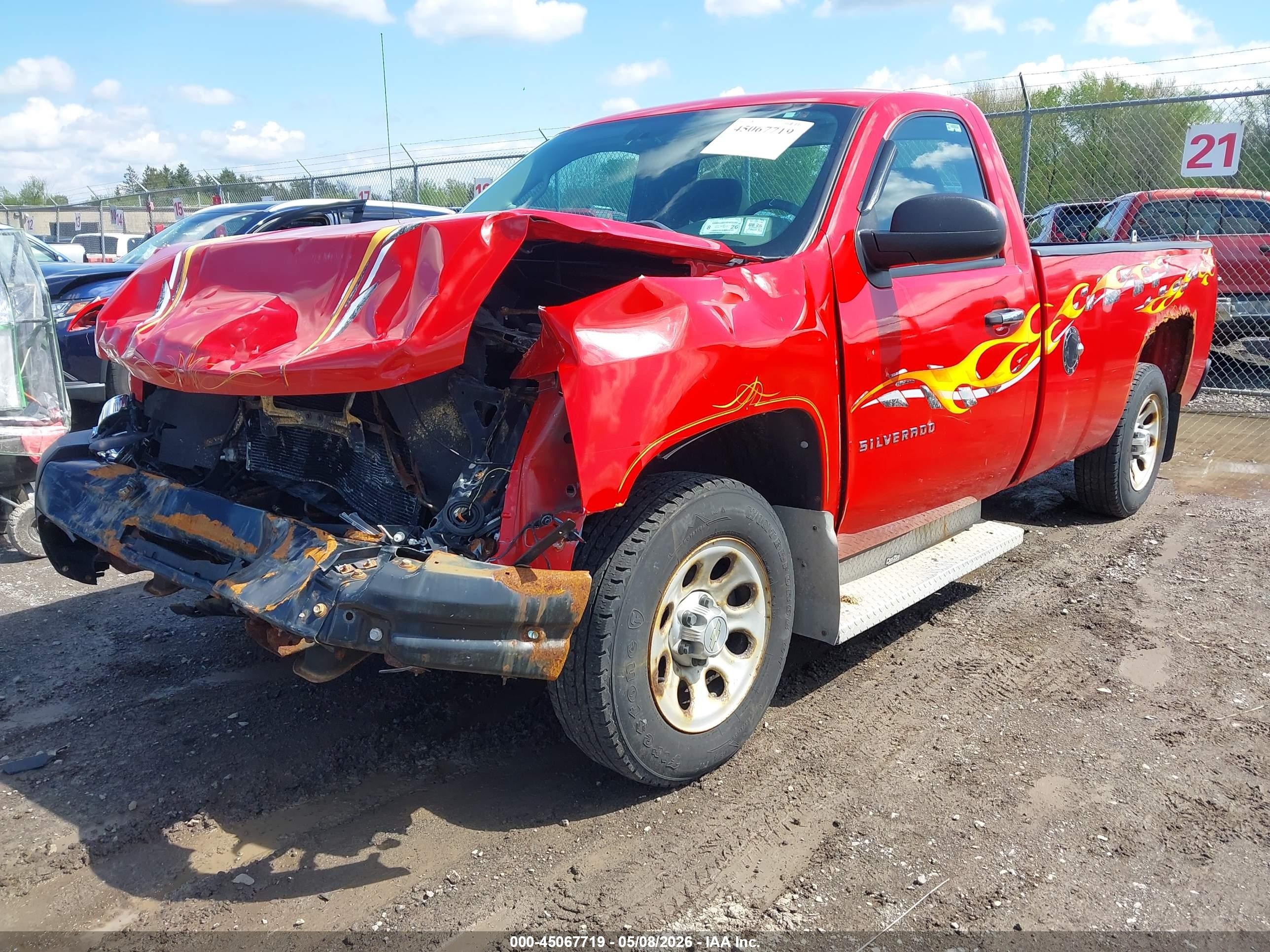 2011 Chevrolet Silverado 1500 Work Truck Red vin: 1GCNCPEX2BZ102104