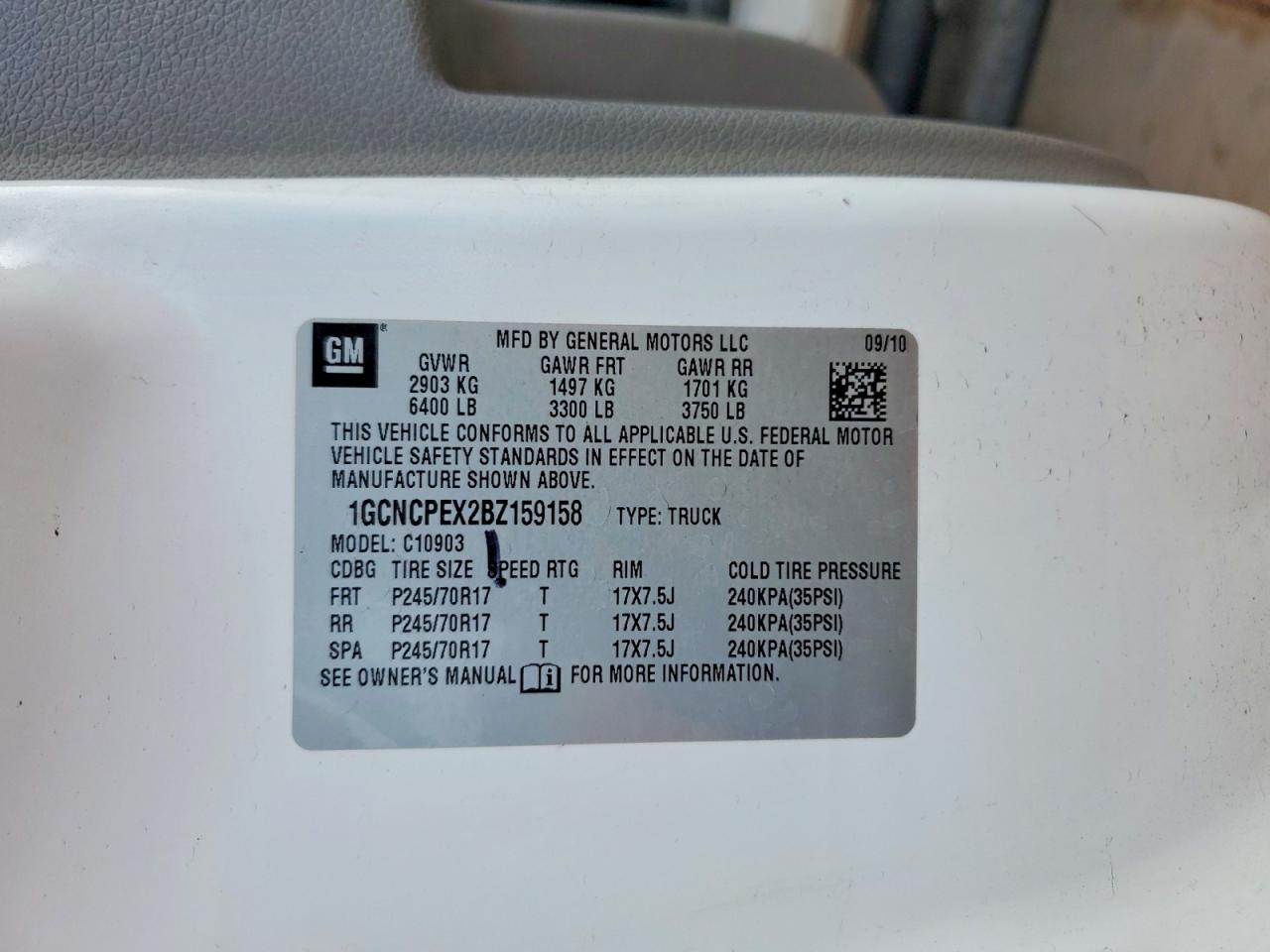 2011 Chevrolet Silverado C1500 White vin: 1GCNCPEX2BZ159158