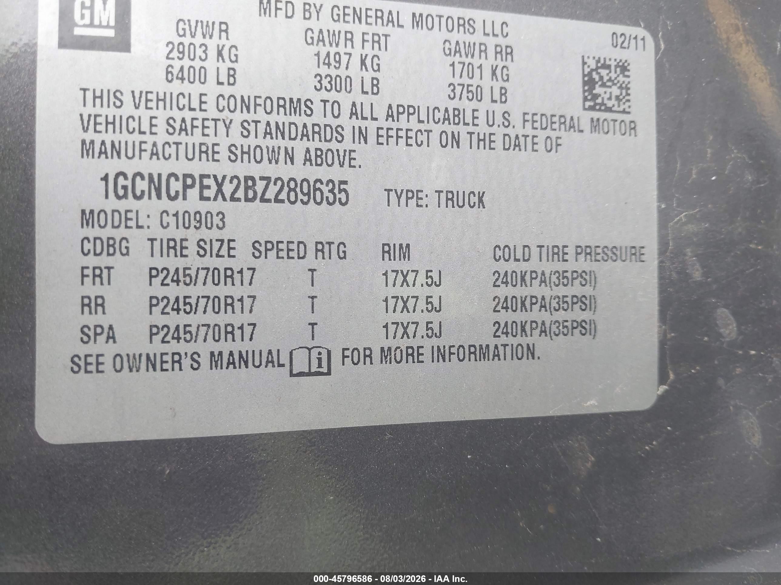 2011 Chevrolet Silverado 1500 Work Truck Gray vin: 1GCNCPEX2BZ289635